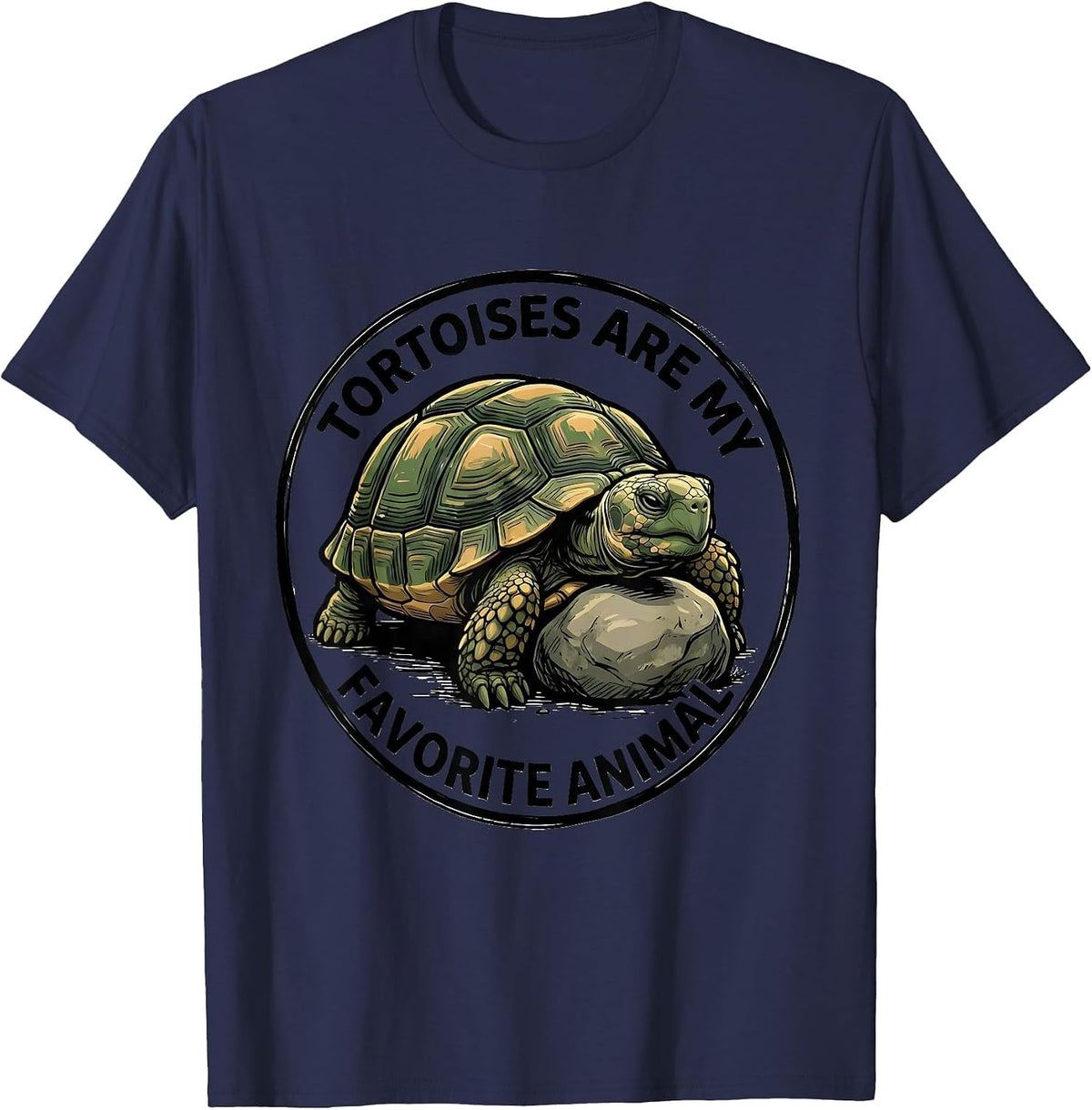 Men's Tortoises Are My Favorite Animal Funny Tortoise Lover Gift T-Shirt - Navy Blue