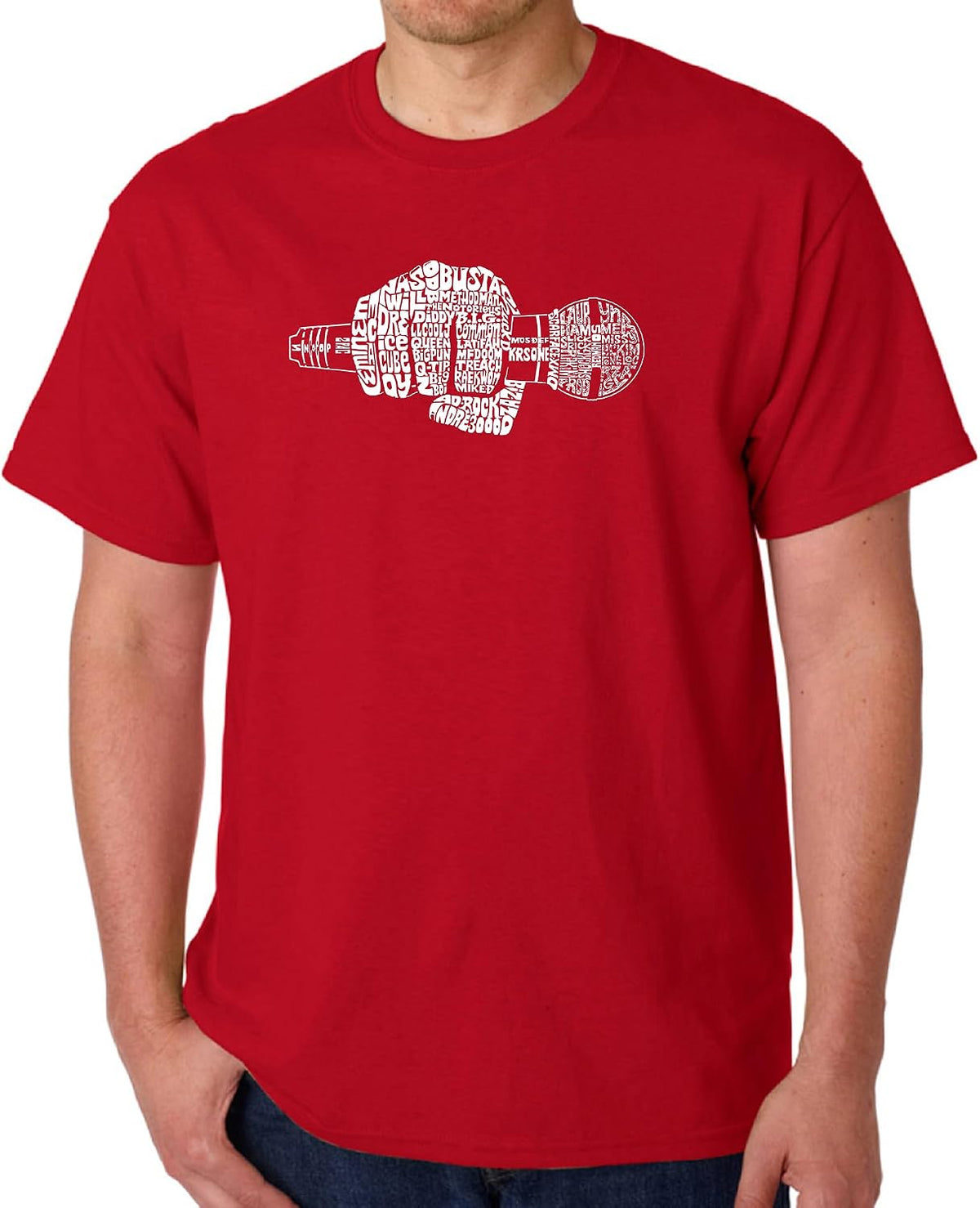 90's Rappers - Men's Word Art T-Shirt - Red