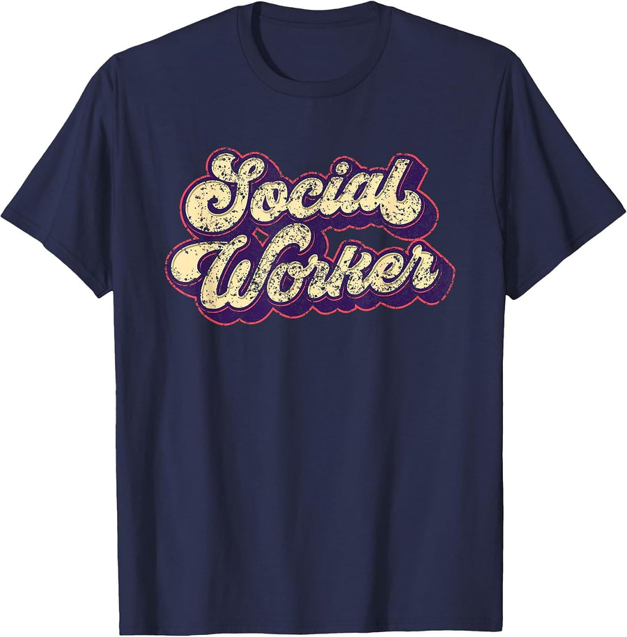 Social Worker Graduation Work Job T-Shirt - Navy Blue