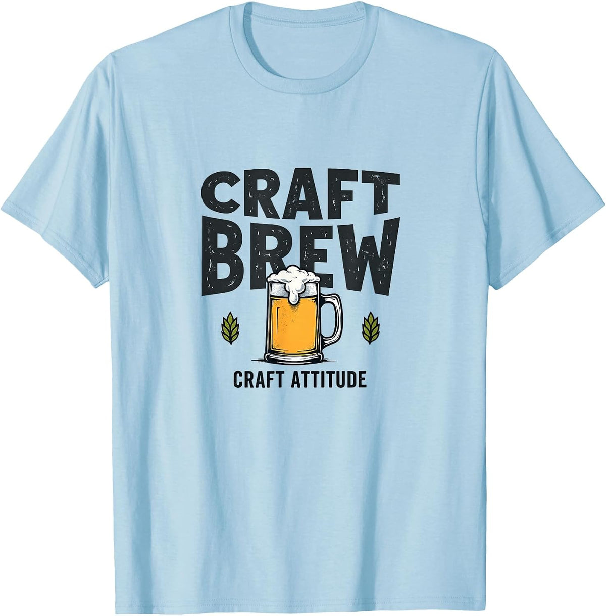 Craft Brew Craft Attitude Beer Design T-Shirt - Baby Blue