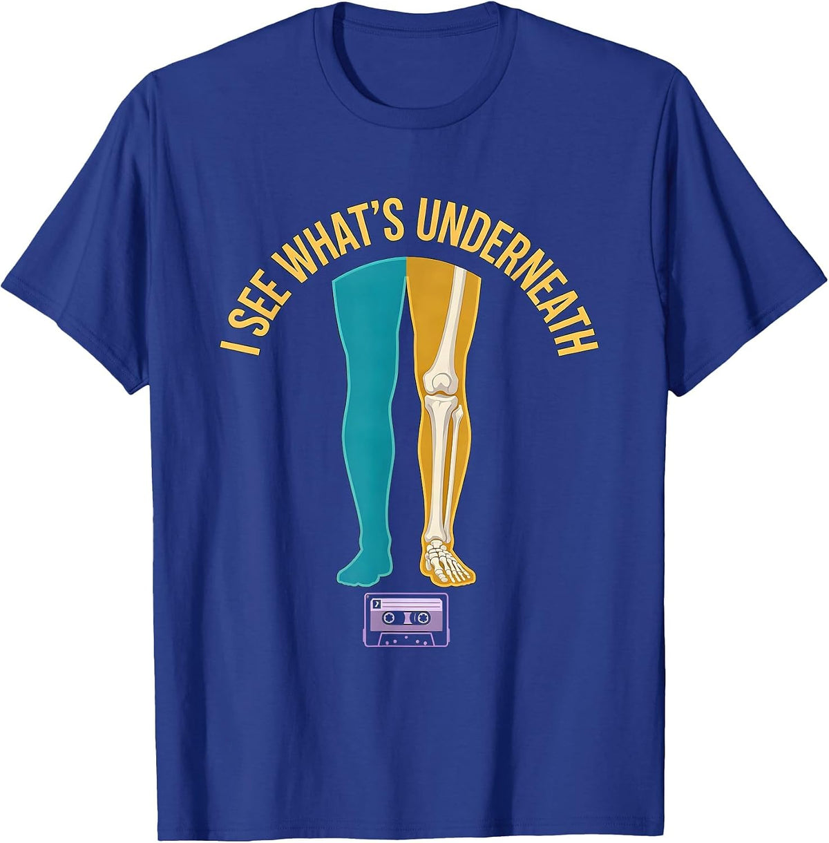 I See What's Underneath Funny Radiology Tech X-ray T-Shirt - Royal Blue