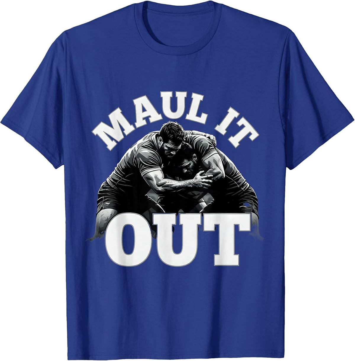 Men's Maul It Out Rugby Graphic Design T-Shirt - Royal Blue