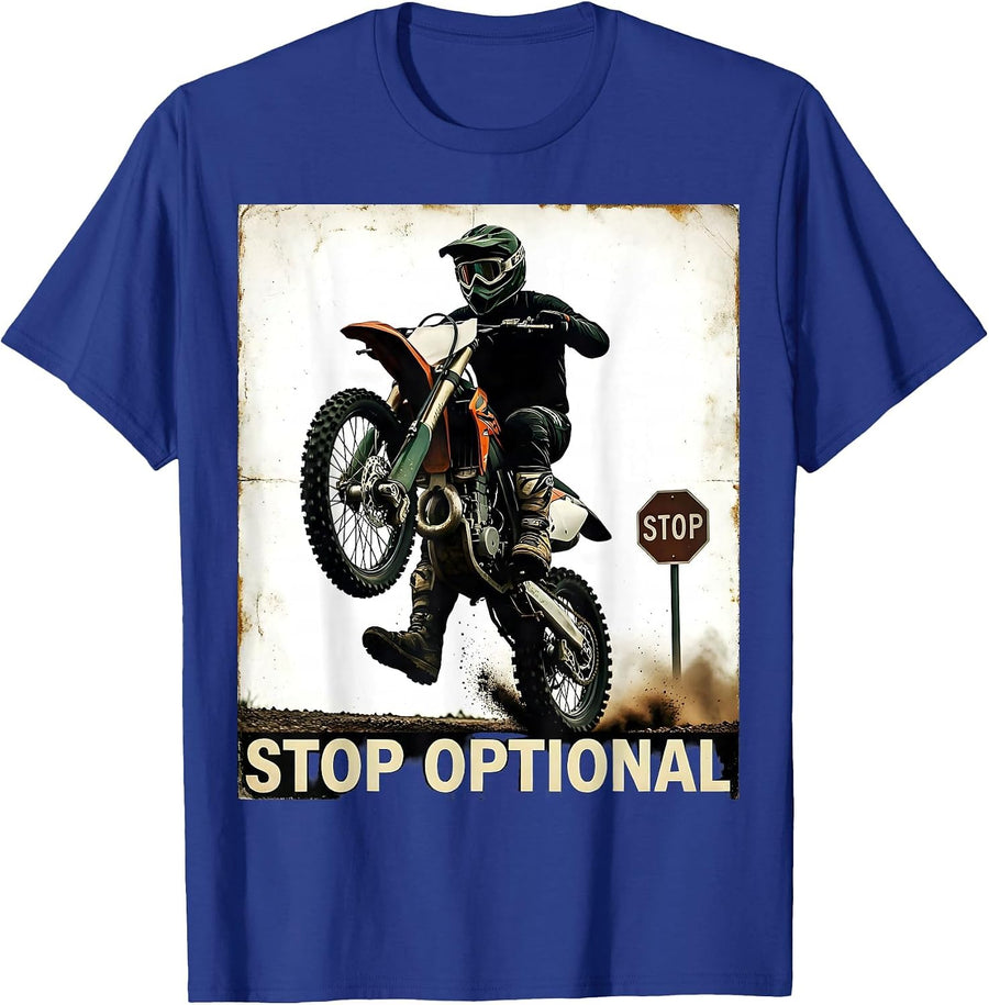 Vintage Motocross Rider Dirt Bike Crash Humor T-Shirt - Royal Blue