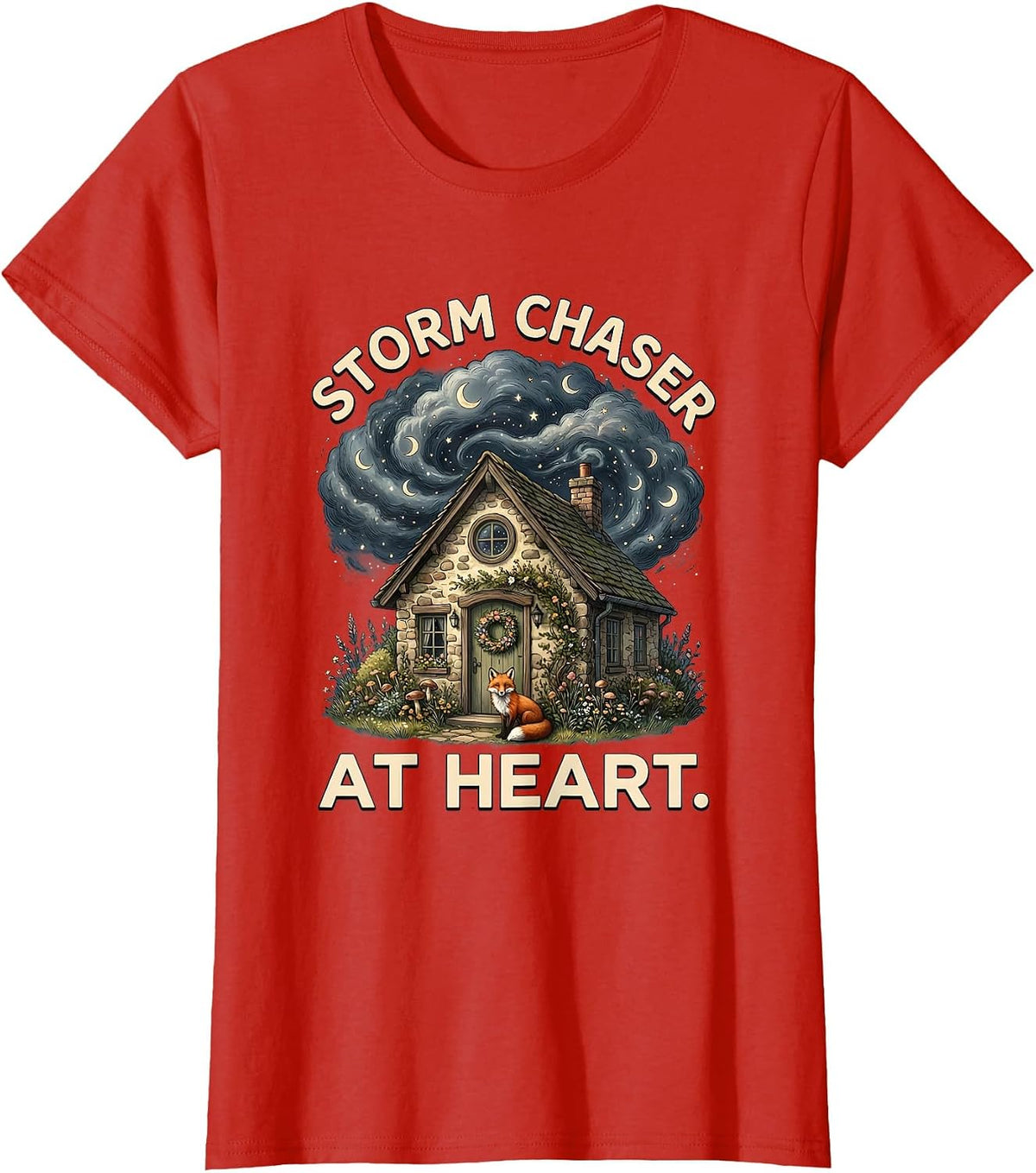Women's Storm Chaser At Heart Stronger Than The Storm T-Shirt - Red