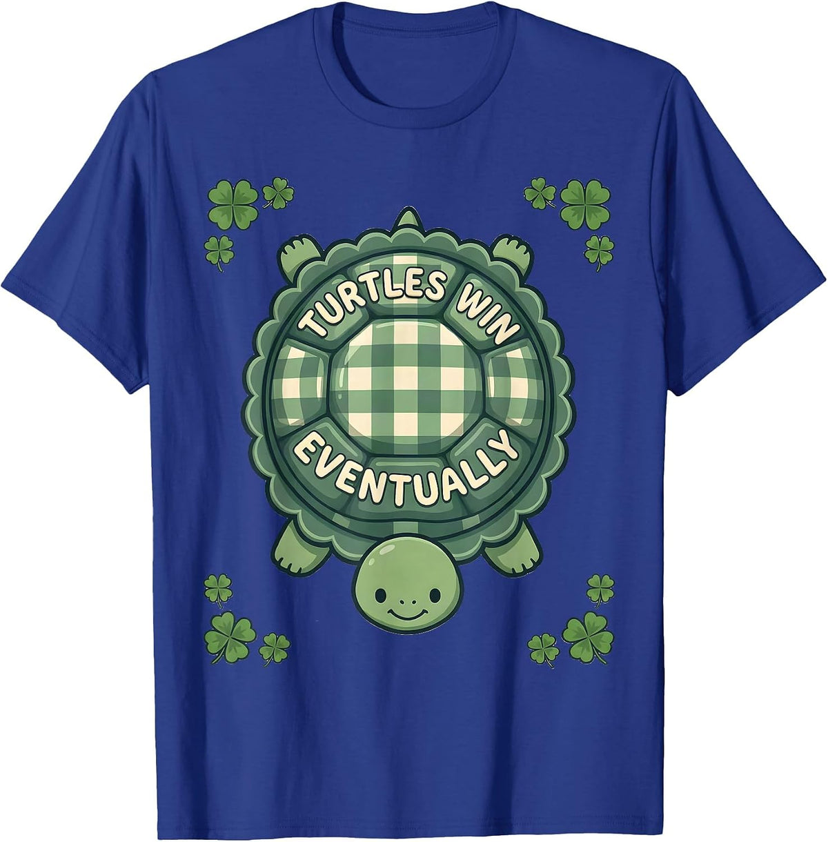 Men's Turtles Win Eventually Animal Kingdom Design T-Shirt - Royal Blue
