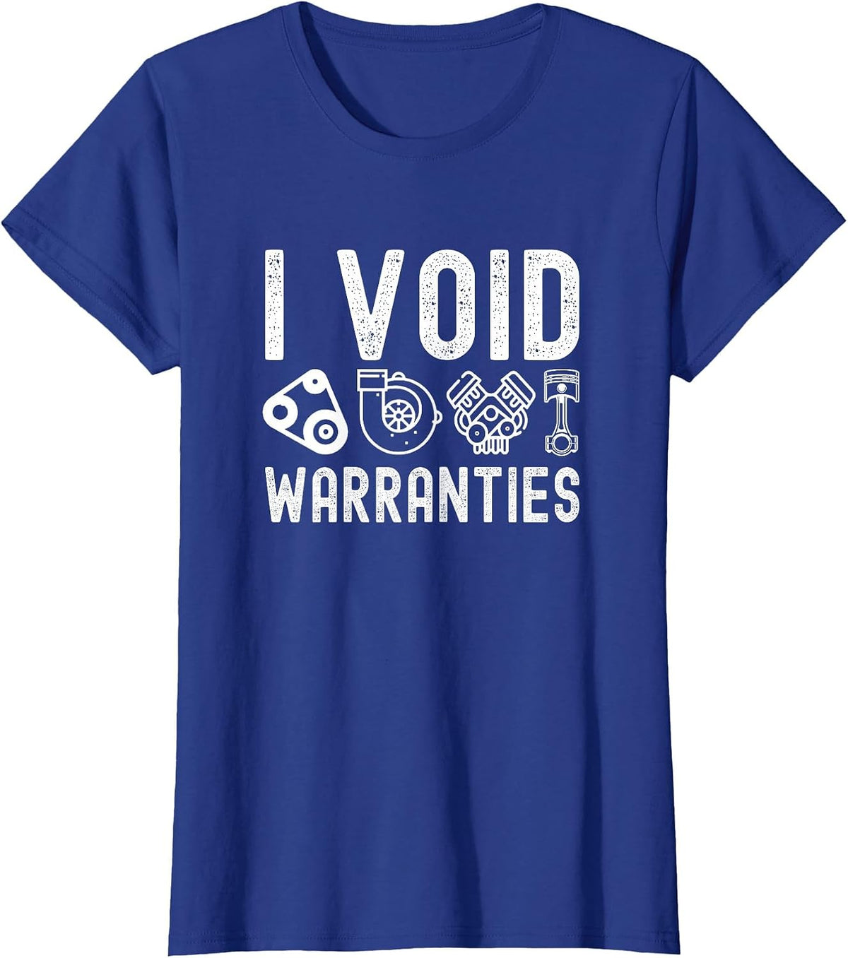 I Void Warranties Mechanic T-Shirt - Royal Blue