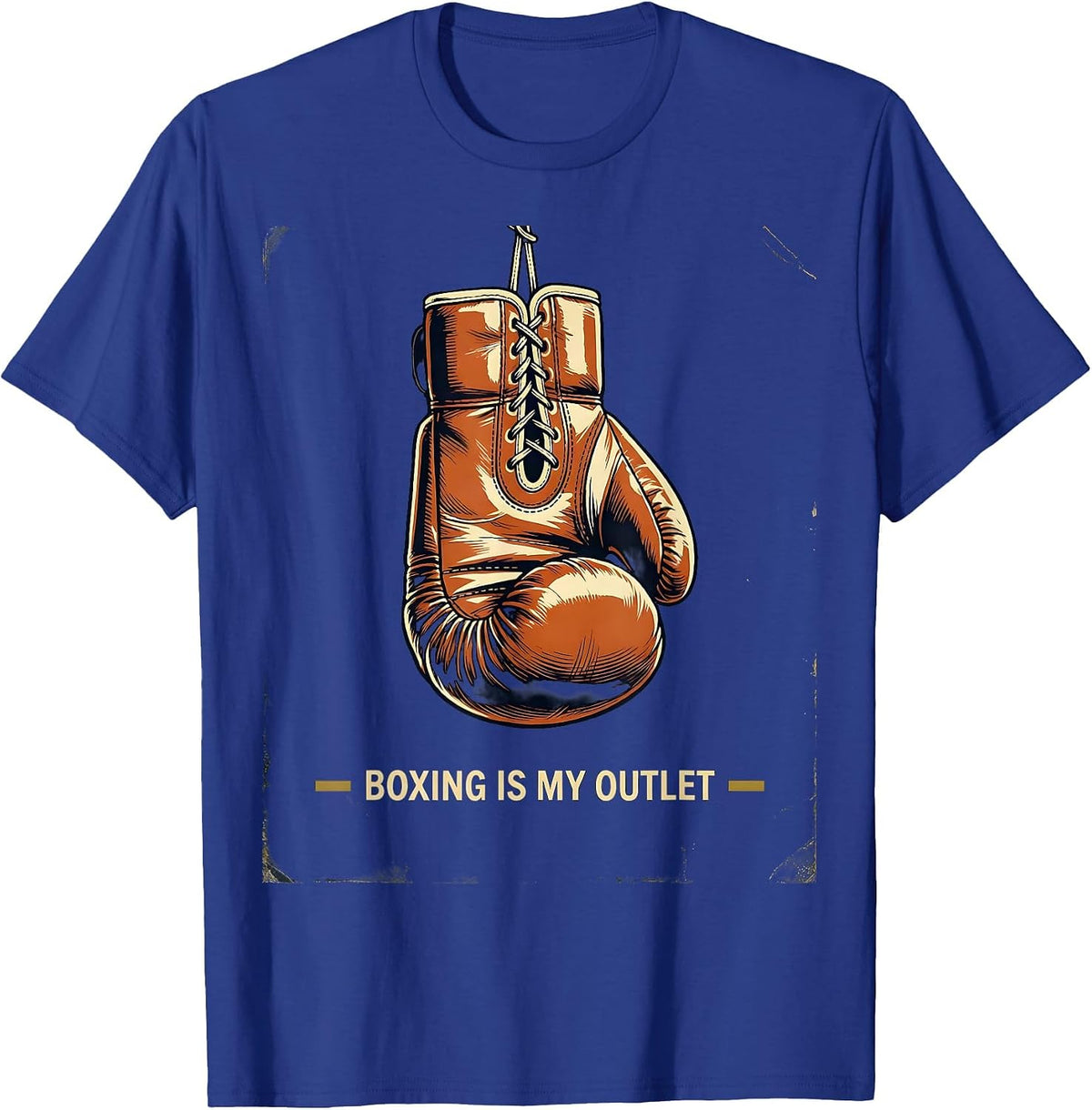 Boxing Is My Outlet Vintage Boxing Fan Trainer Athletic T-Shirt - Royal Blue