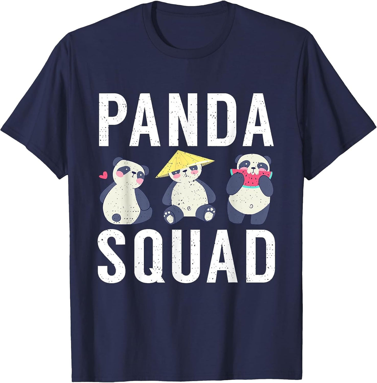 Panda Squad Panda Bear Friends T-Shirt - Navy Blue