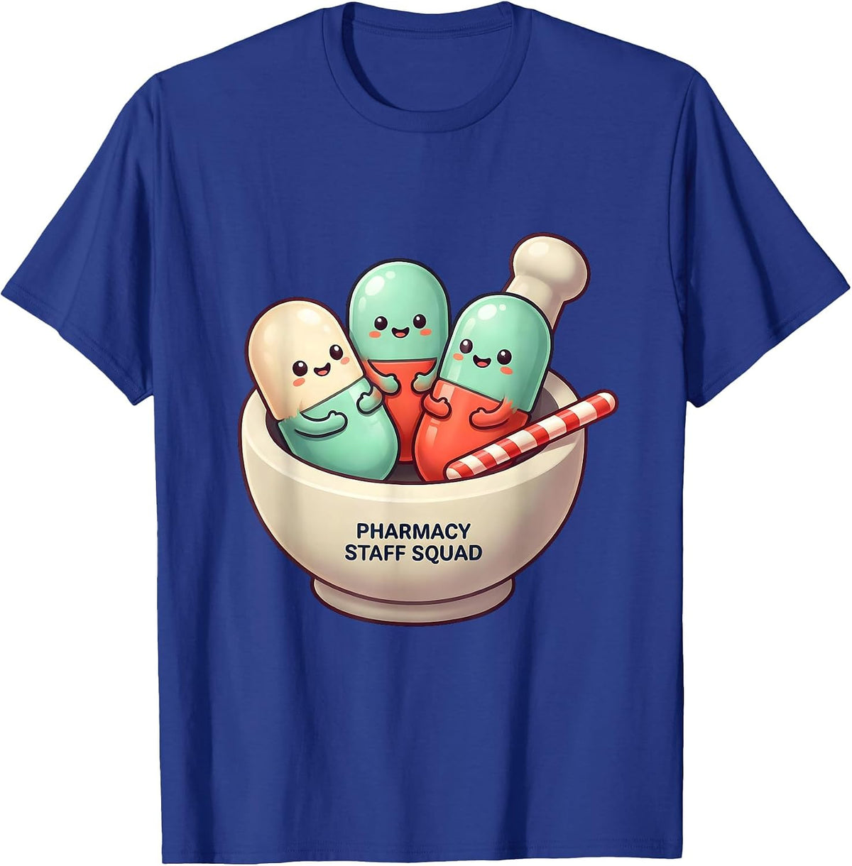 Pharmacy Staff Squad Cute Kawaii Pharmacy Technician T-Shirt - Royal Blue