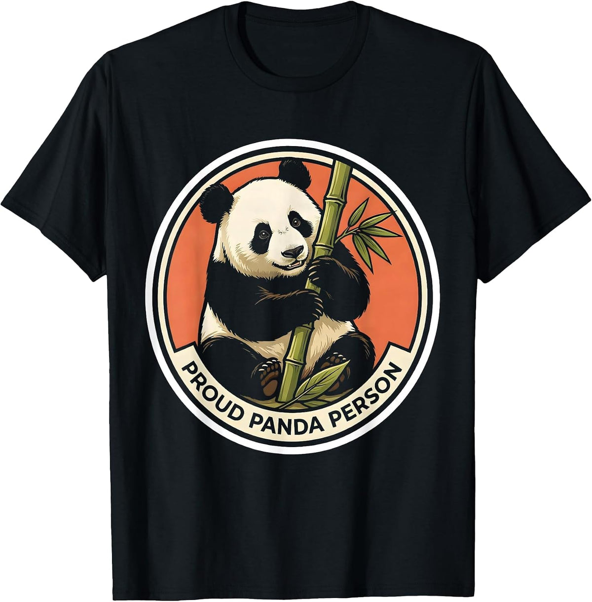 Men's Proud Panda Person Cute Kawaii Animal Lover Humor T-Shirt - Black