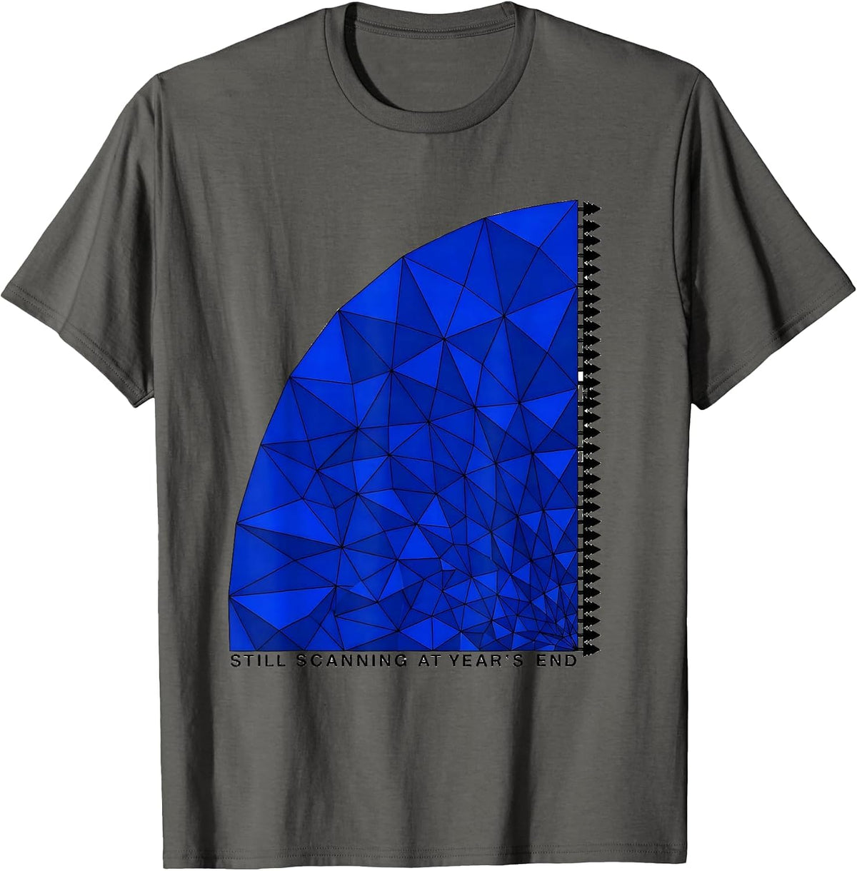 Still Scanning At Year's End Funny Sonographer Ultrasound T-Shirt - Asphalt Grey