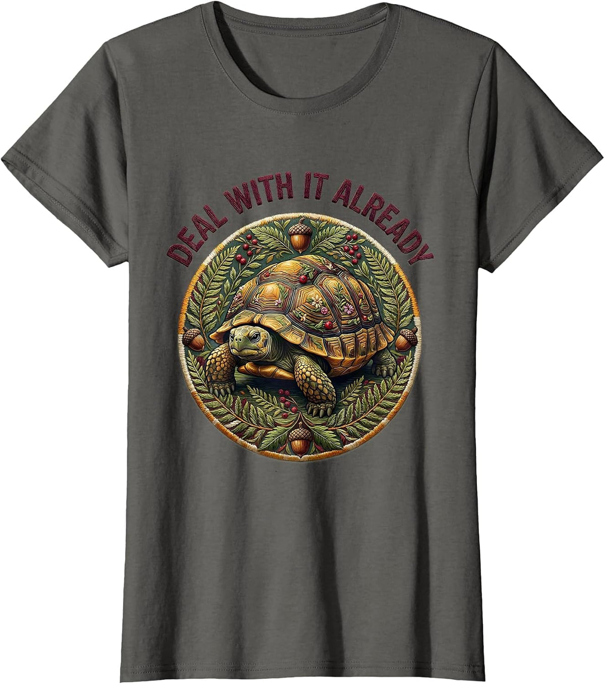 Women's It Is What It Is Deal With It Already Graphic T-Shirt - Asphalt Grey