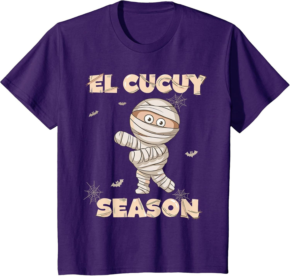 El Cucuy Season Funny Spanish Mummy Halloween Mexican T-Shirt - Purple