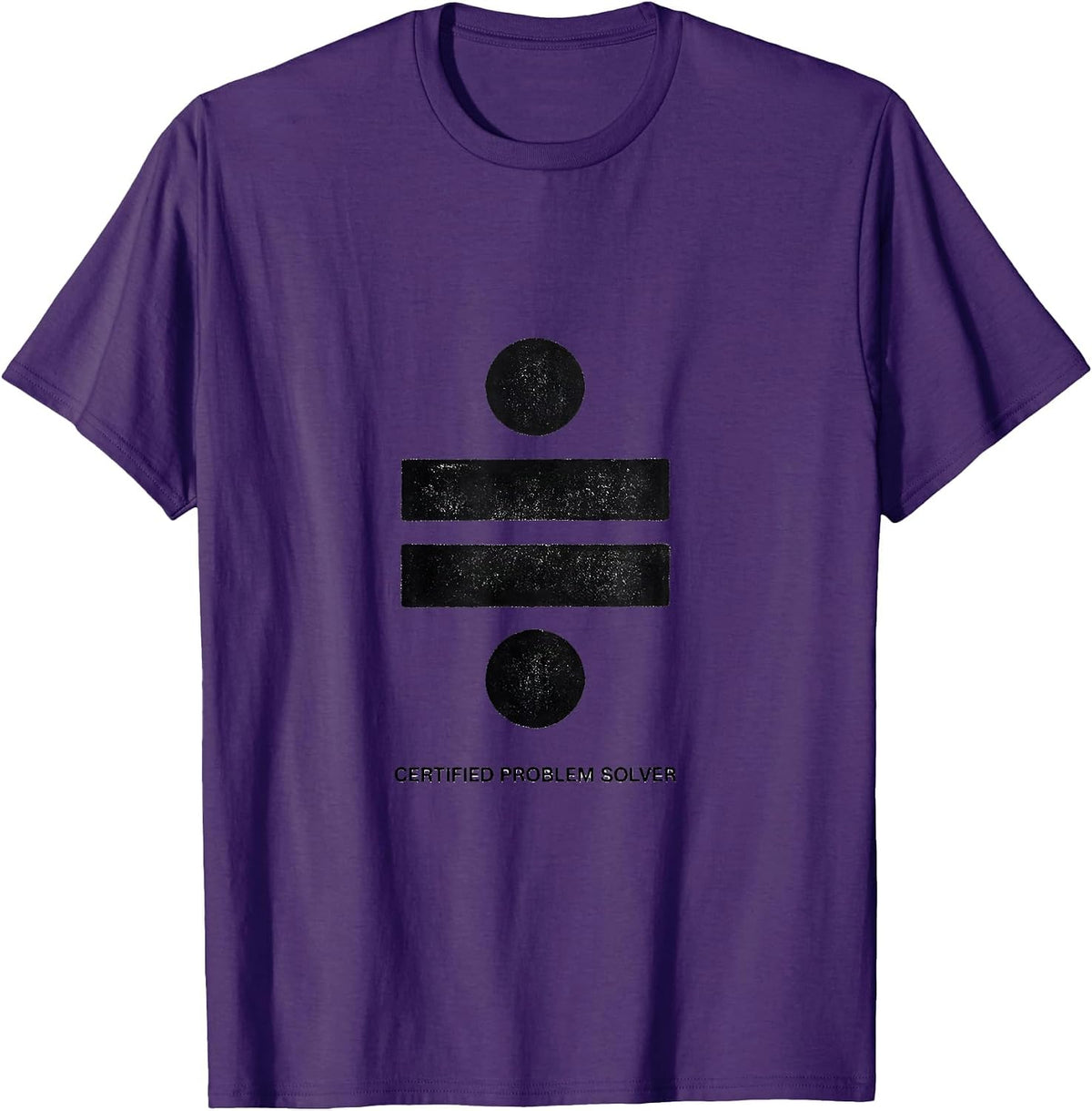 Certified Problem Solver Funny Math Teacher Nerd Humor T-Shirt - Purple