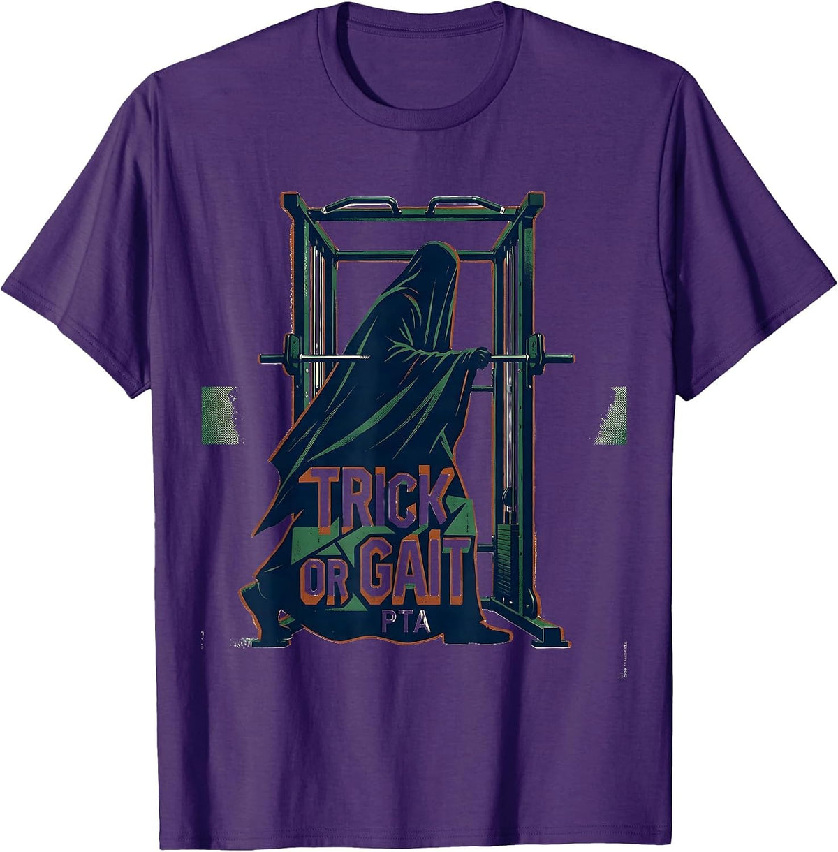 Trick Or Gait PTA Vintage Halloween Physical Therapy Team T-Shirt - Purple