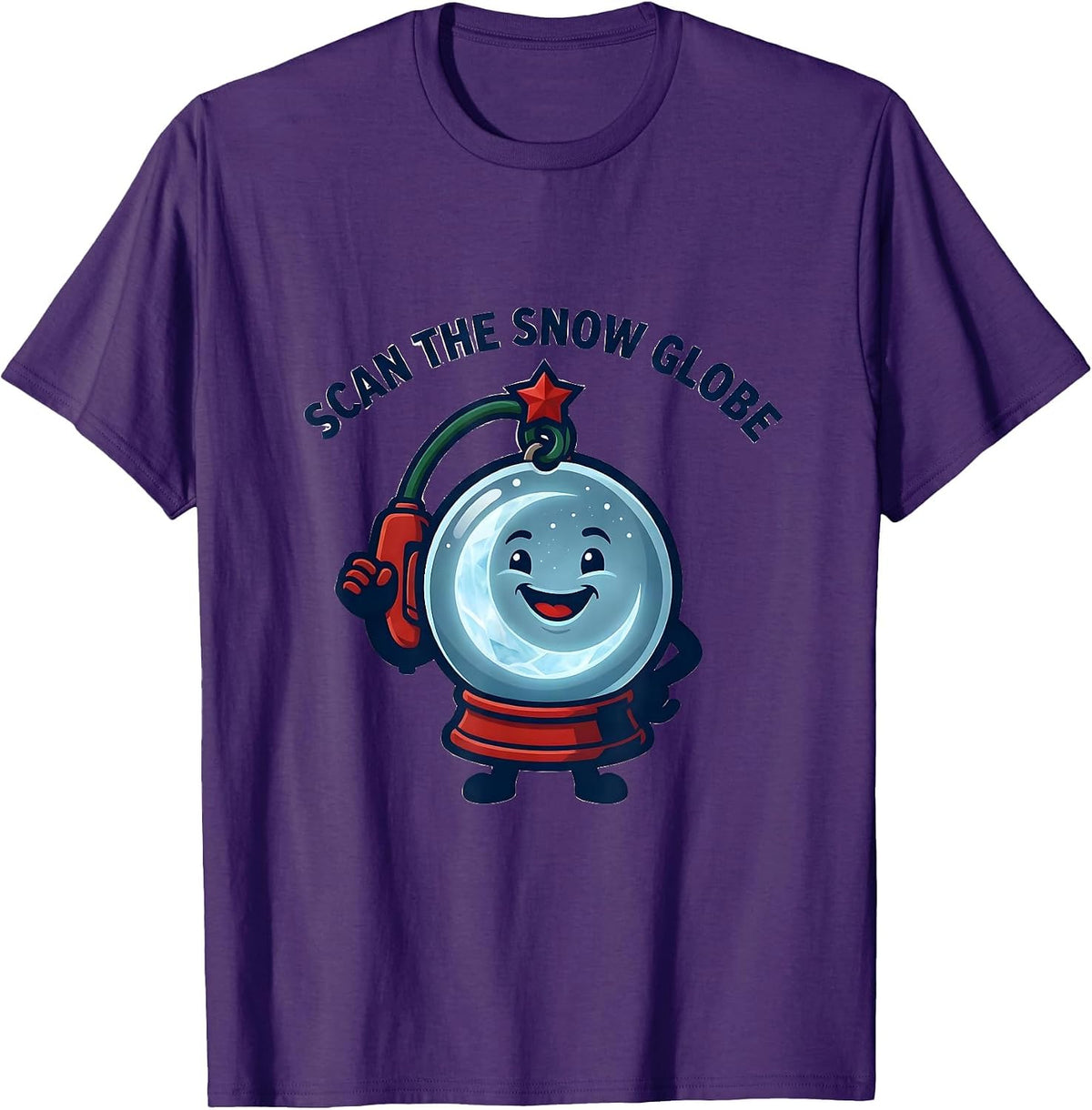 Scan The Snow Globe Funny Sonographer Ultrasound Tech T-Shirt - Purple