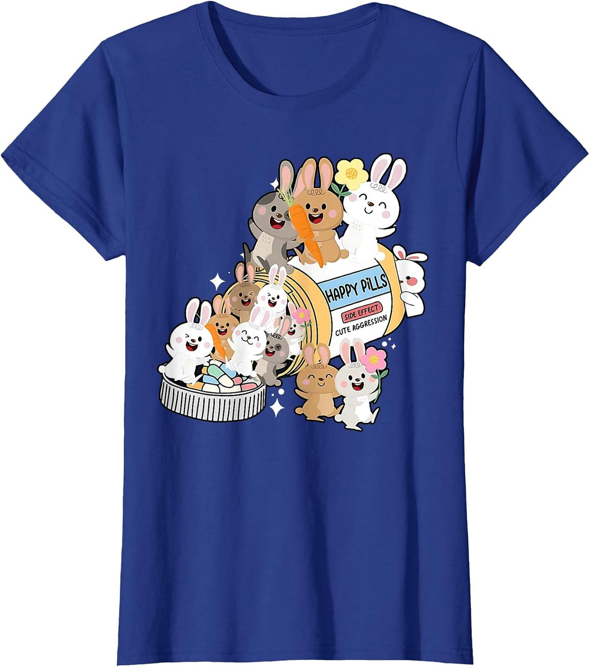 Bunny Pills Medicine Pharmacist Nurse Happy Easter Nursing T-Shirt - Royal Blue