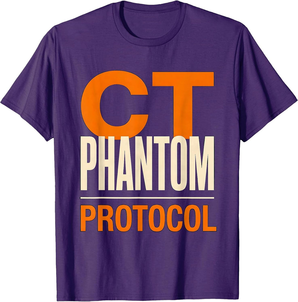 Men's CT Phantom Protocol Playful Halloween Radiology Tech Humor T-Shirt - Purple