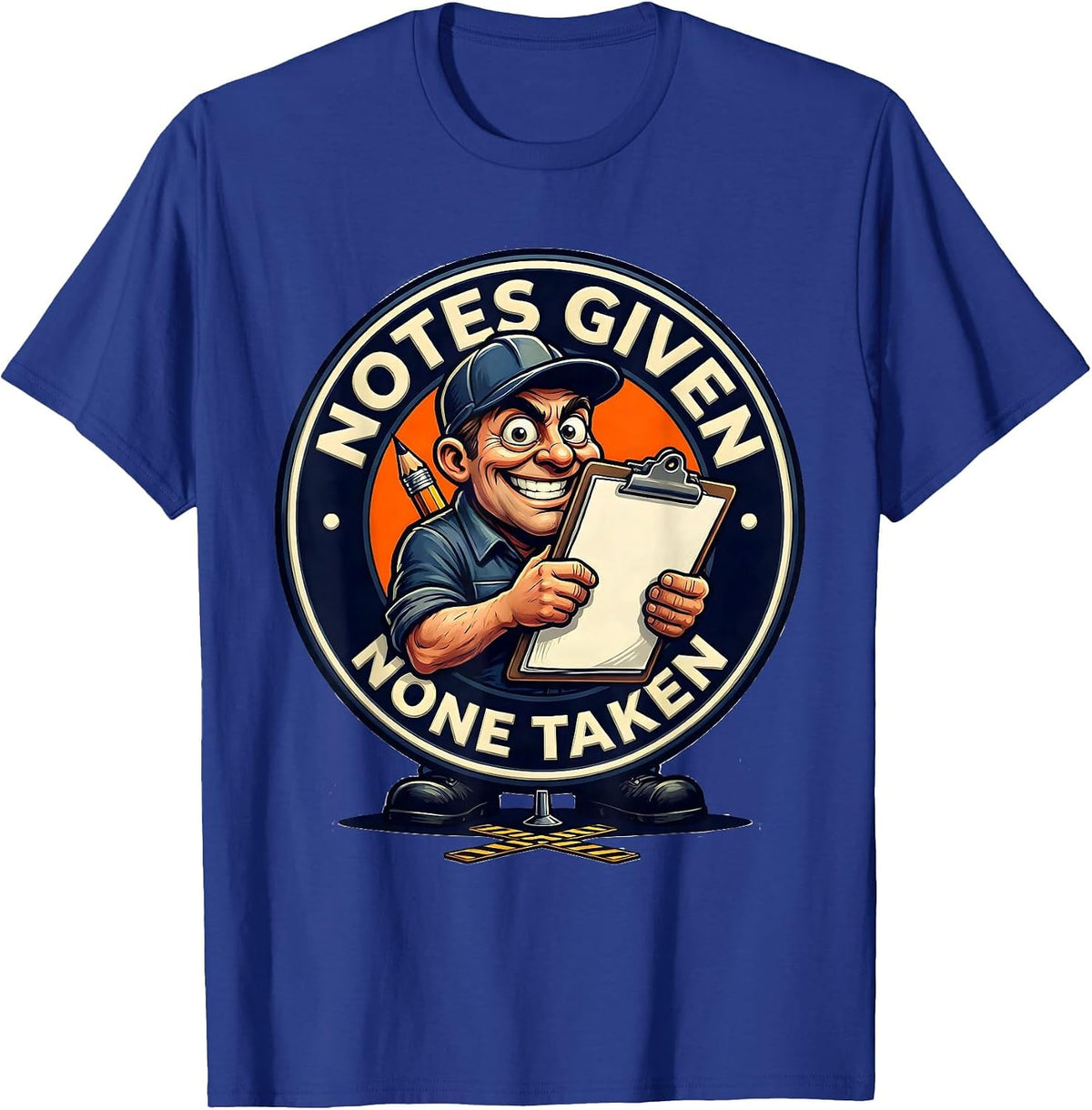 Men's Notes Given None Taken Funny Theater Kid Musical Theatre T-Shirt - Royal Blue