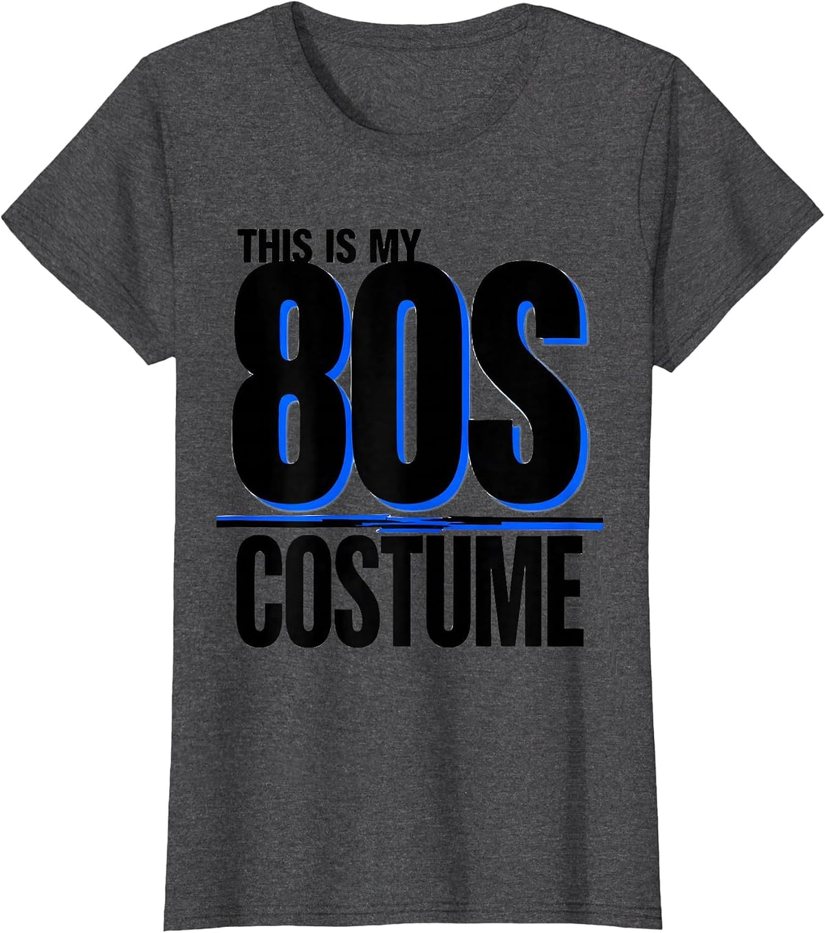 Women's This Is My 80s Costume Funny Retro Throwback Party T-Shirt - Dark Heather Grey