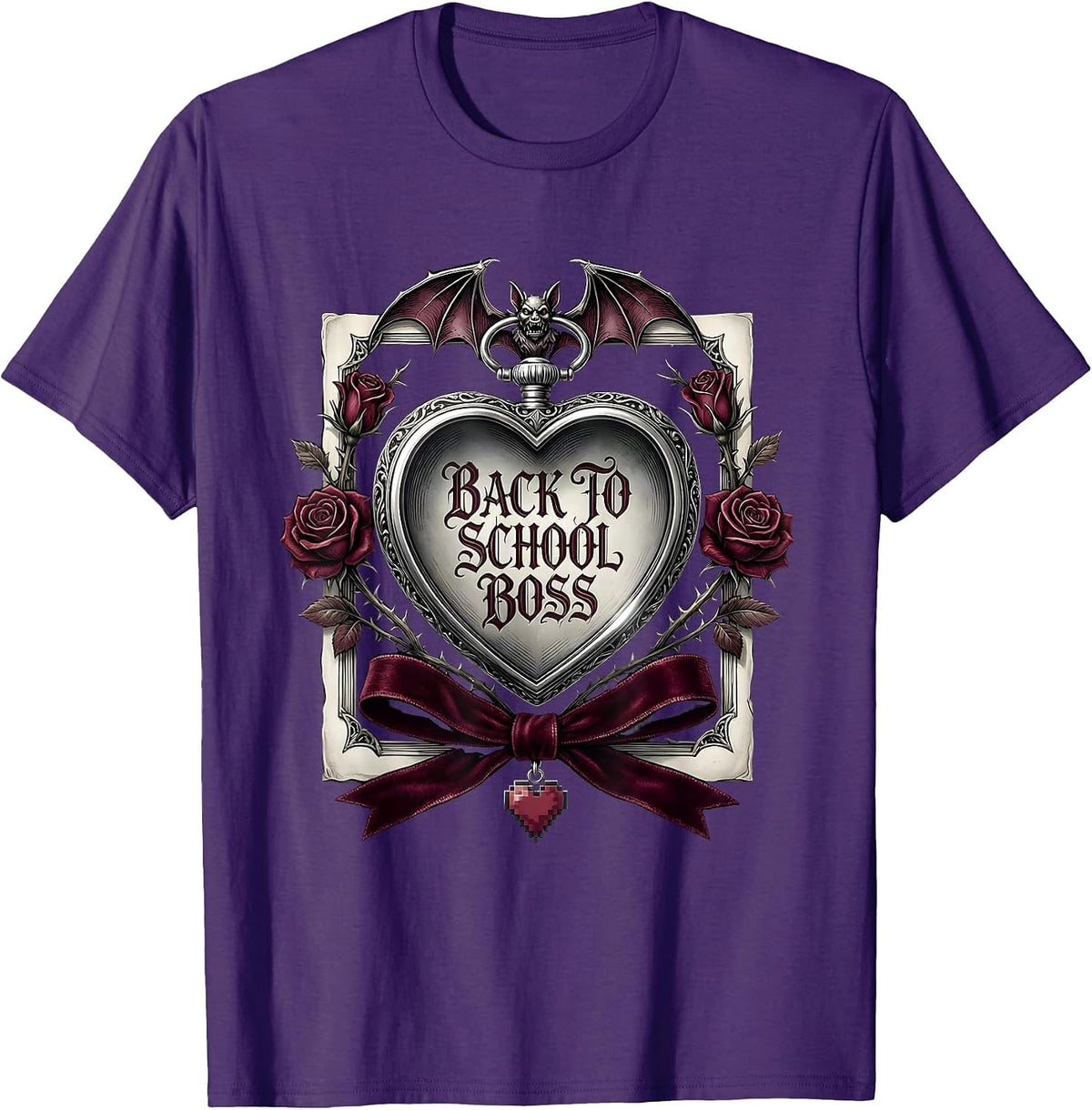 Men's Back to School Boss Technology and Gaming Teacher T-Shirt - Purple