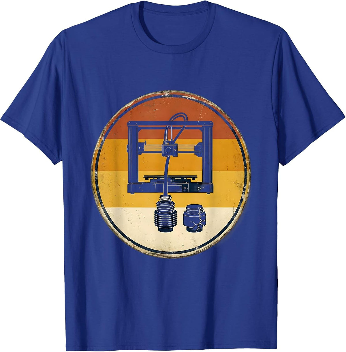 3D Printer Repair Vintage Geek Gift Idea T-Shirt - Royal Blue