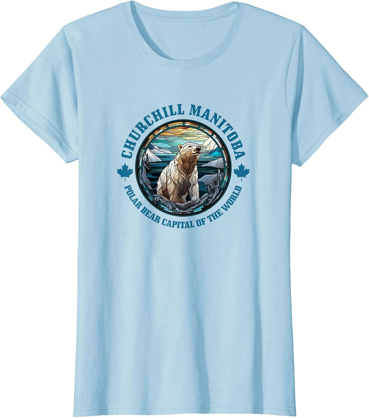 Churchill Manitoba Canada Polar Bear Capital of The World T-Shirt - Baby Blue