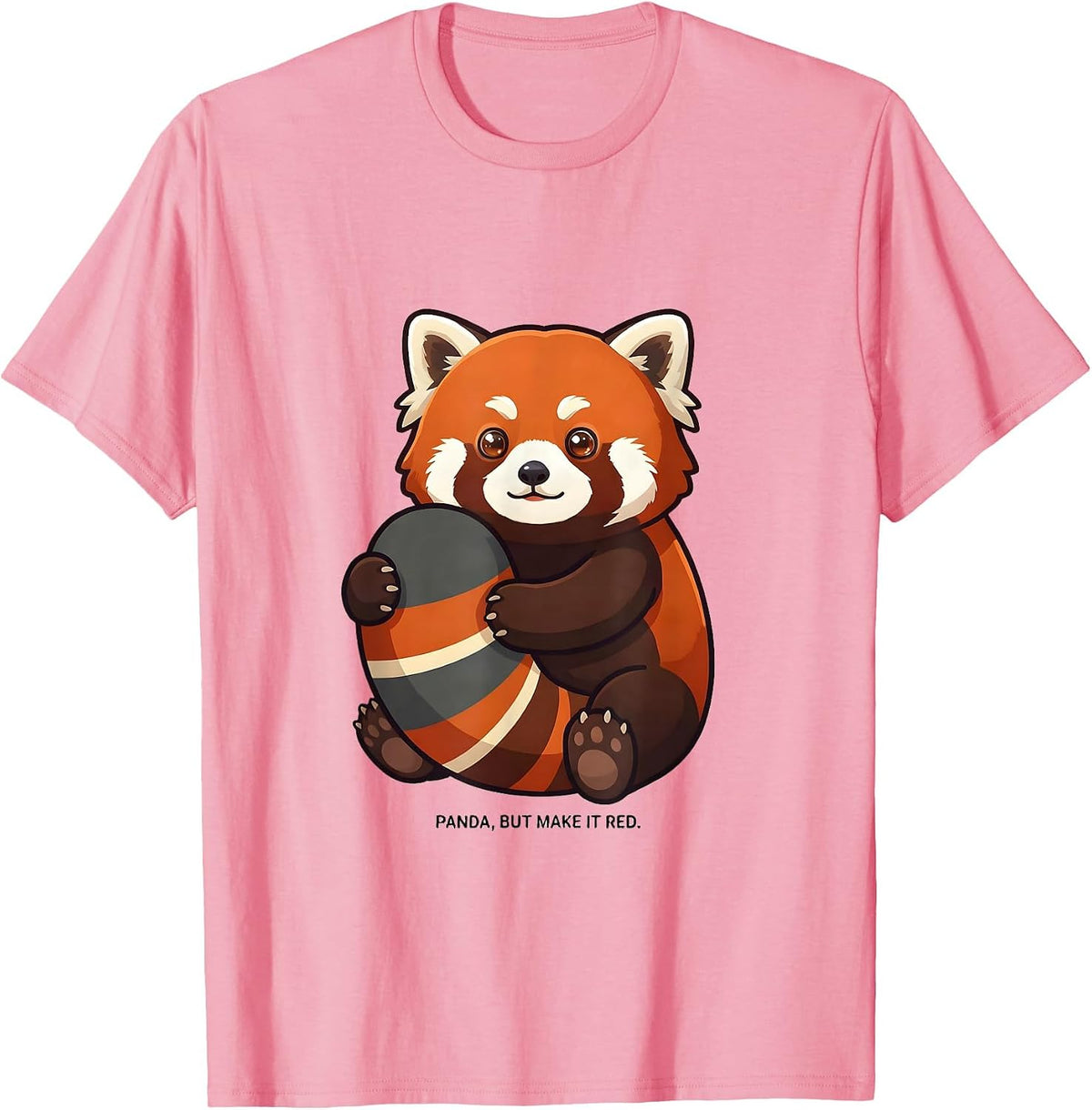 Men's Panda But Make It Red Cute Kawaii Animal Lover Gift T-Shirt - Pink