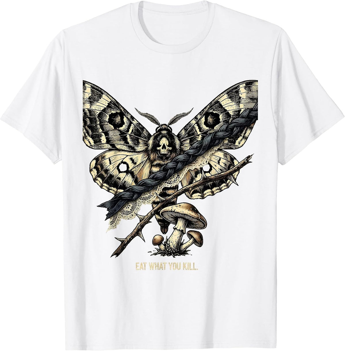 Men's Eat What You Kill Bold Hunting Design T-Shirt - White