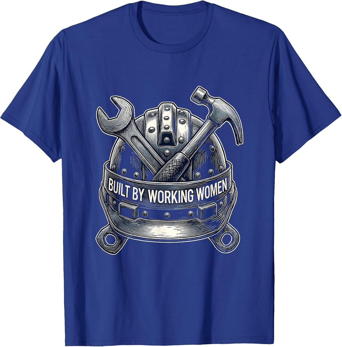 Built by Working Women Labor Day Graphic T-Shirt - Royal Blue