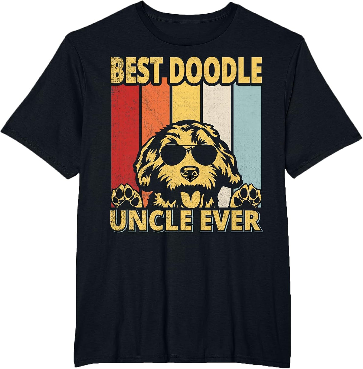 Best Doodle Uncle Ever Quote for a Doodle Uncle T-Shirt - Black
