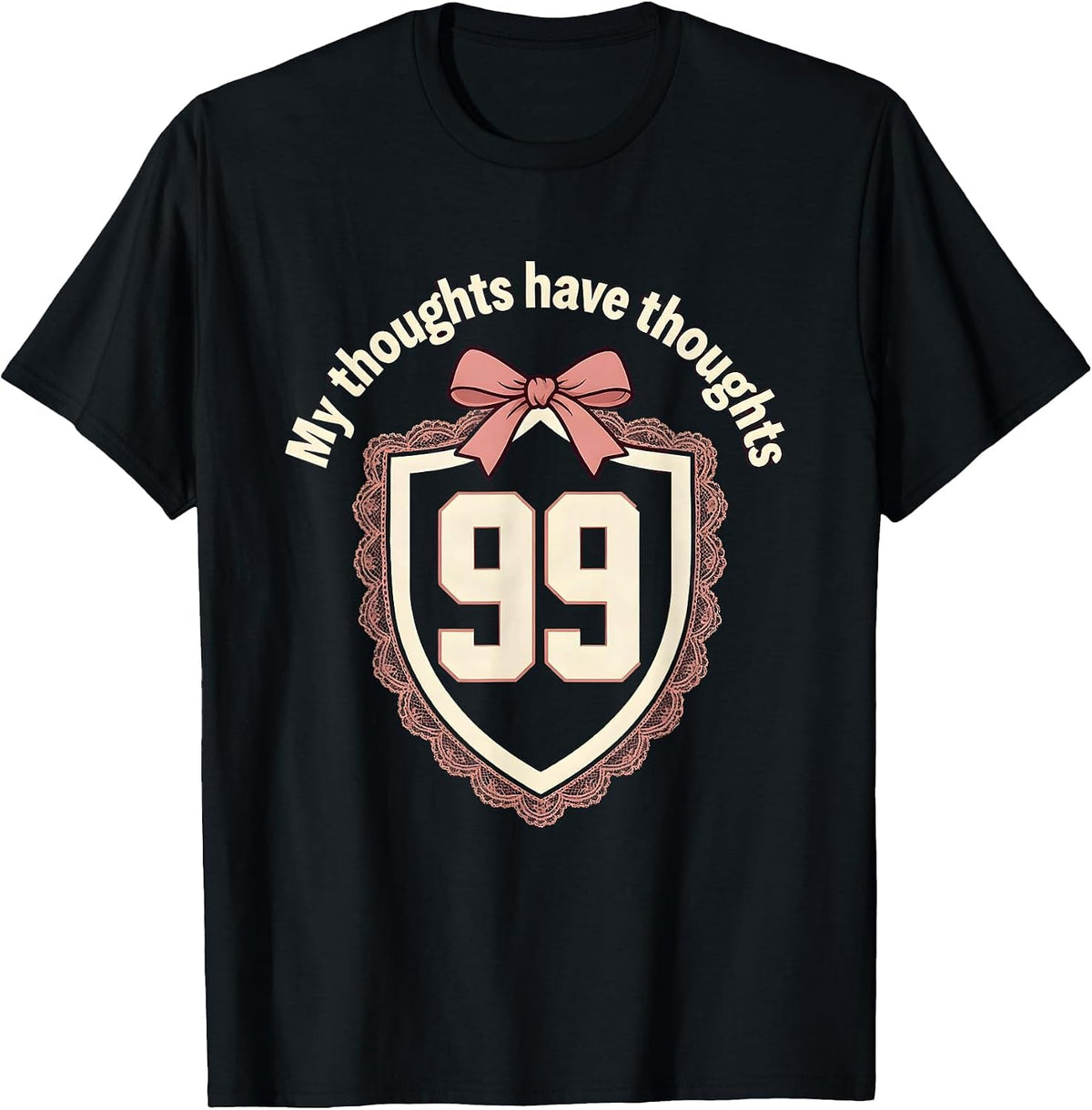 Men's My Thoughts Have Thoughts ADHD Awareness Design T-Shirt - Black