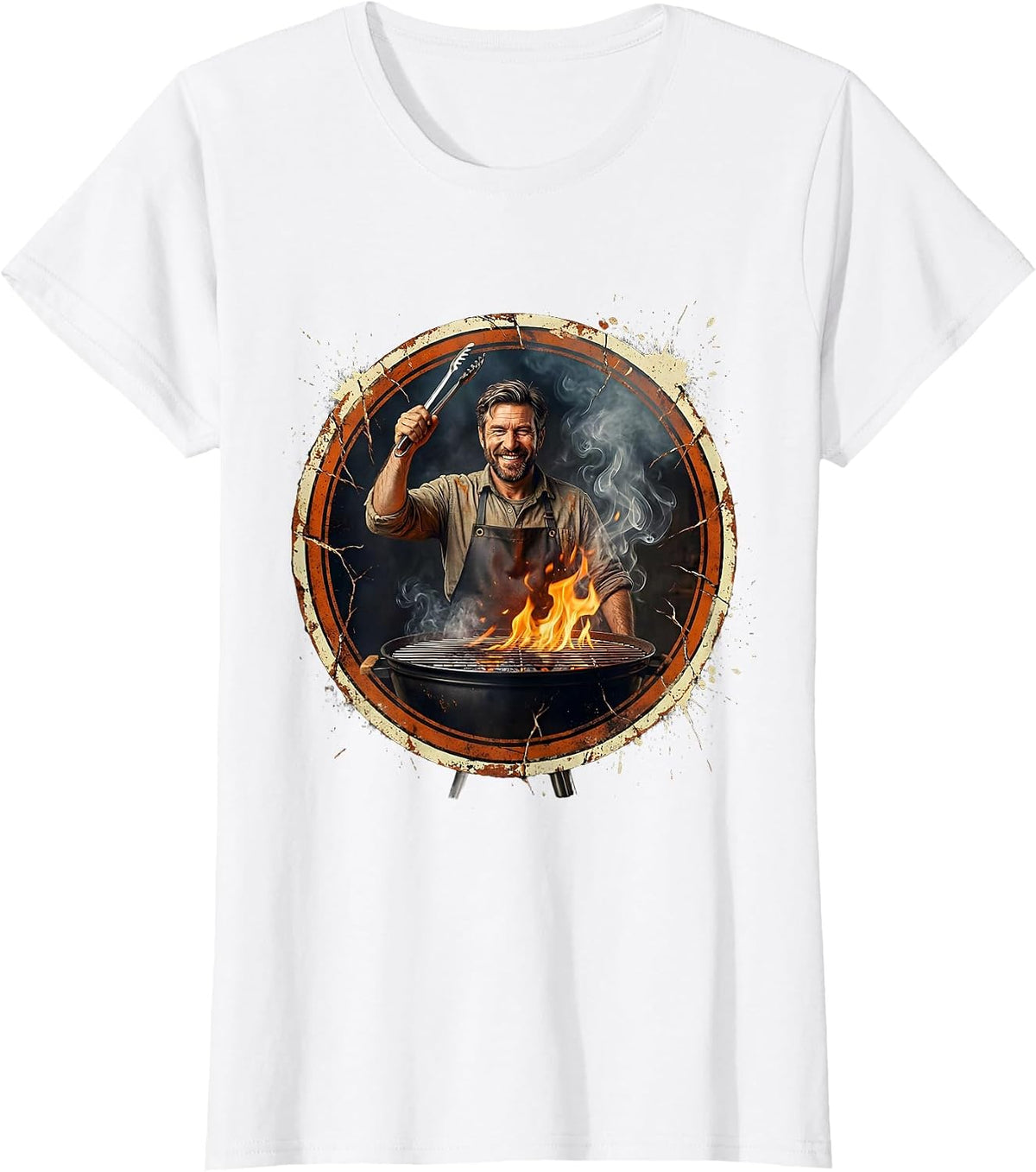 Good Fellow Backyard Barbecue Grilling Graphic T-Shirt - White