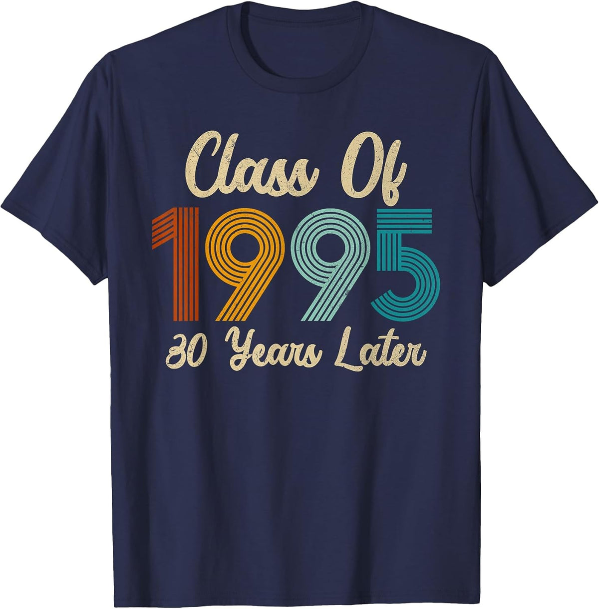 Vintage Class of 1995 Reunion 30th Years Alumni Classmates T-Shirt - Navy Blue