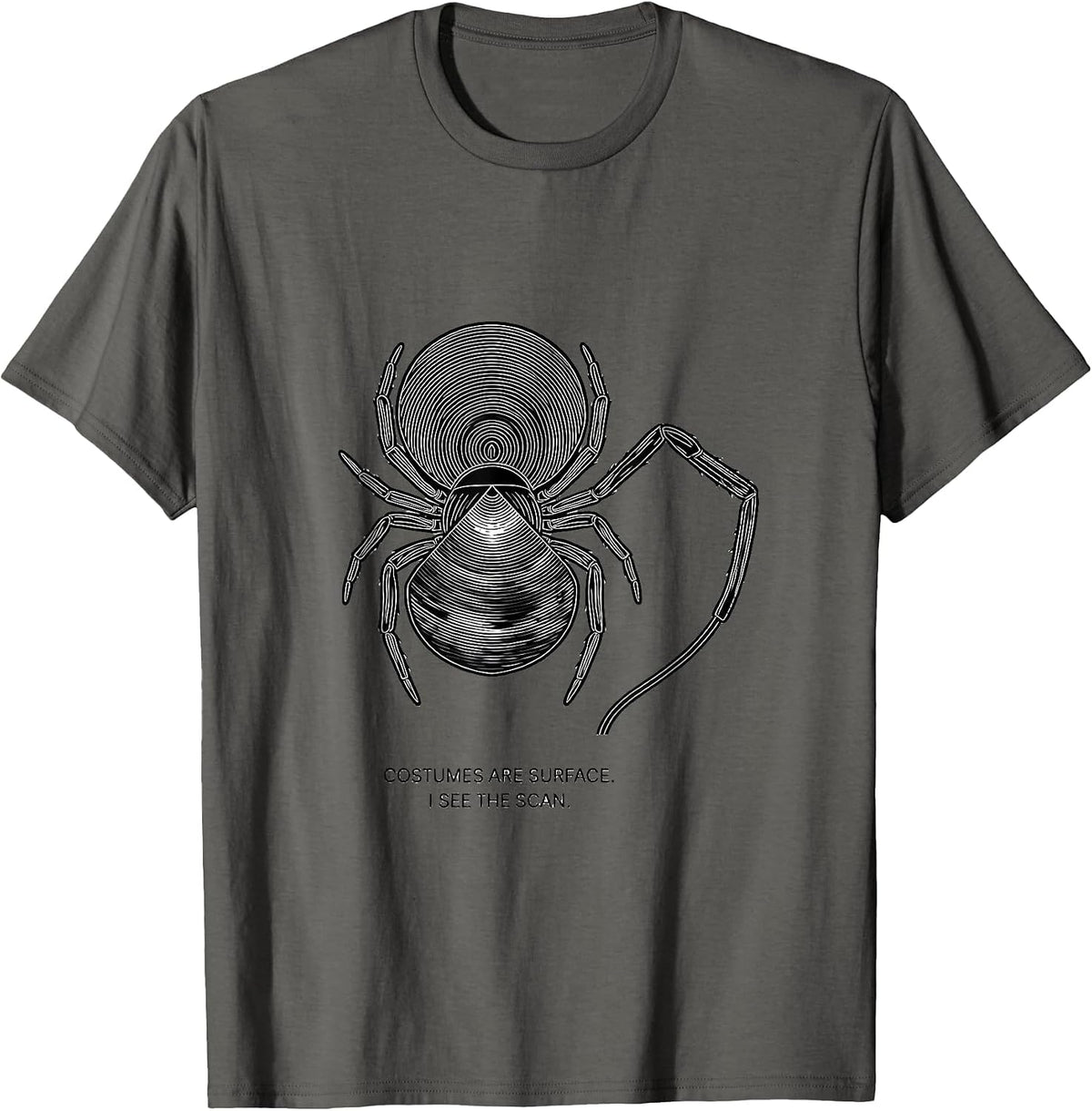 Costumes Are Surface I See The Scan Funny Sonographer T-Shirt - Asphalt Grey