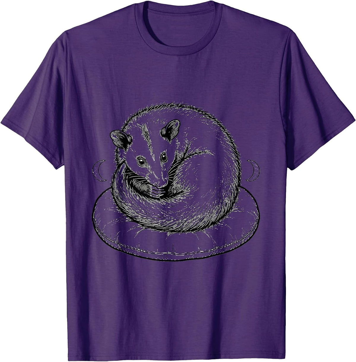 Sleeping Opossum Cute Animal Lover Sleepwear T-Shirt - Purple