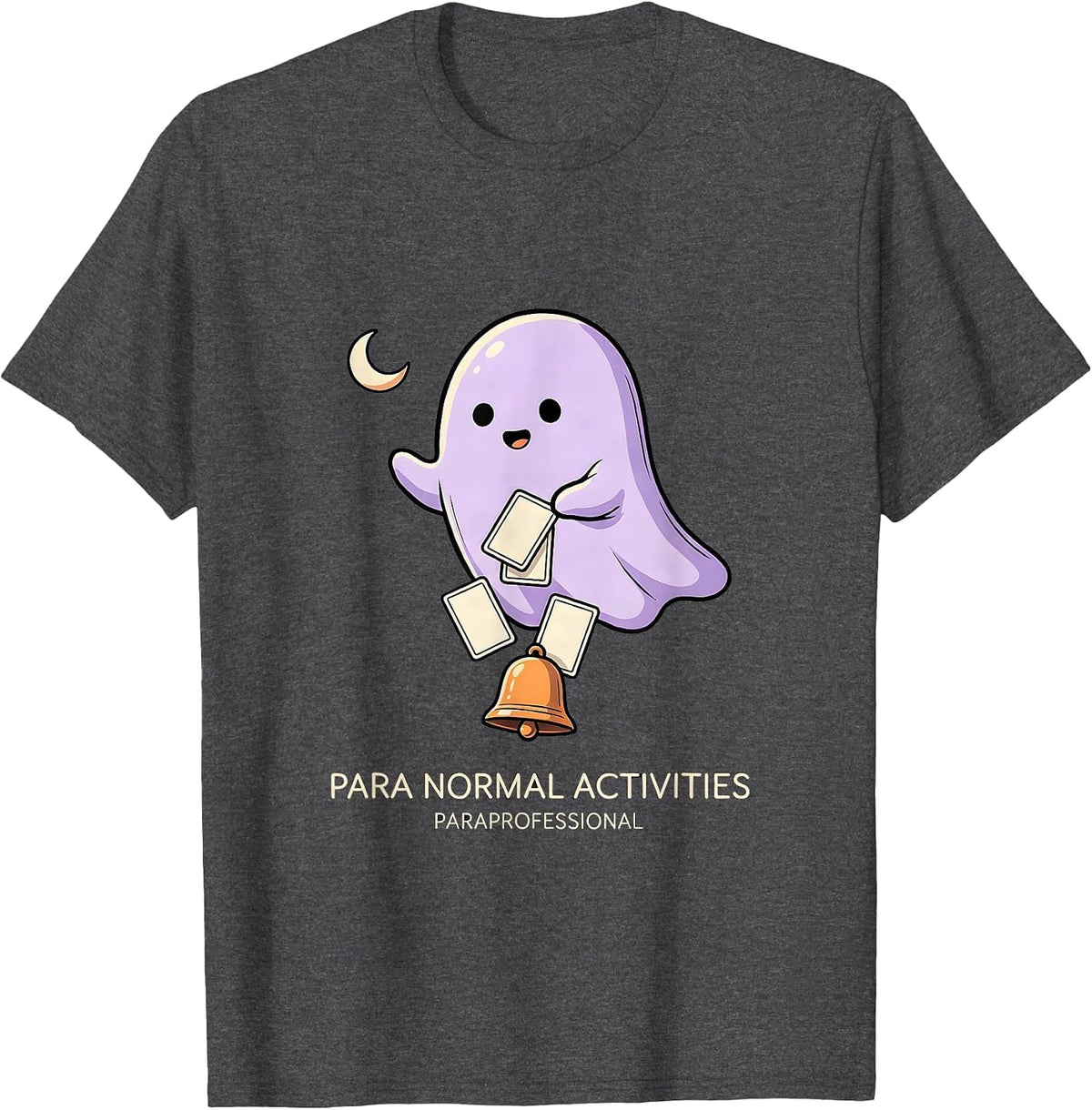 Para Normal Activities Paraprofessional Ghost T-Shirt - Dark Heather Grey