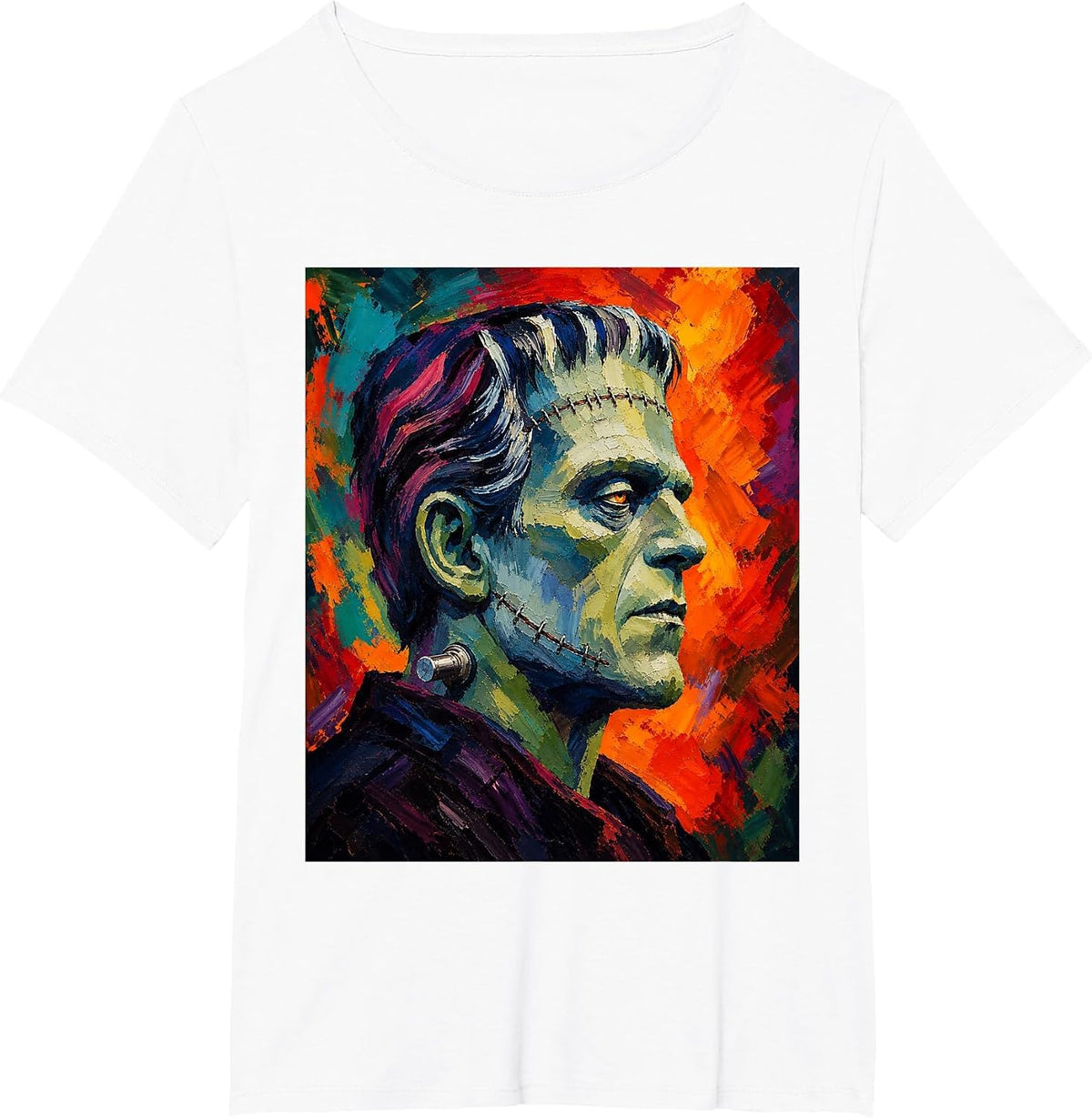 Frankenstein and Bride The Lover Halloween Matching Couple T-Shirt - White