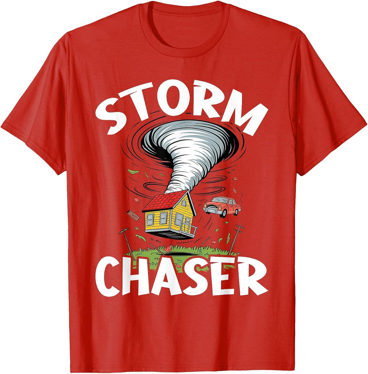 Storm Chaser Meteorologists Meteorology T-Shirt - Red