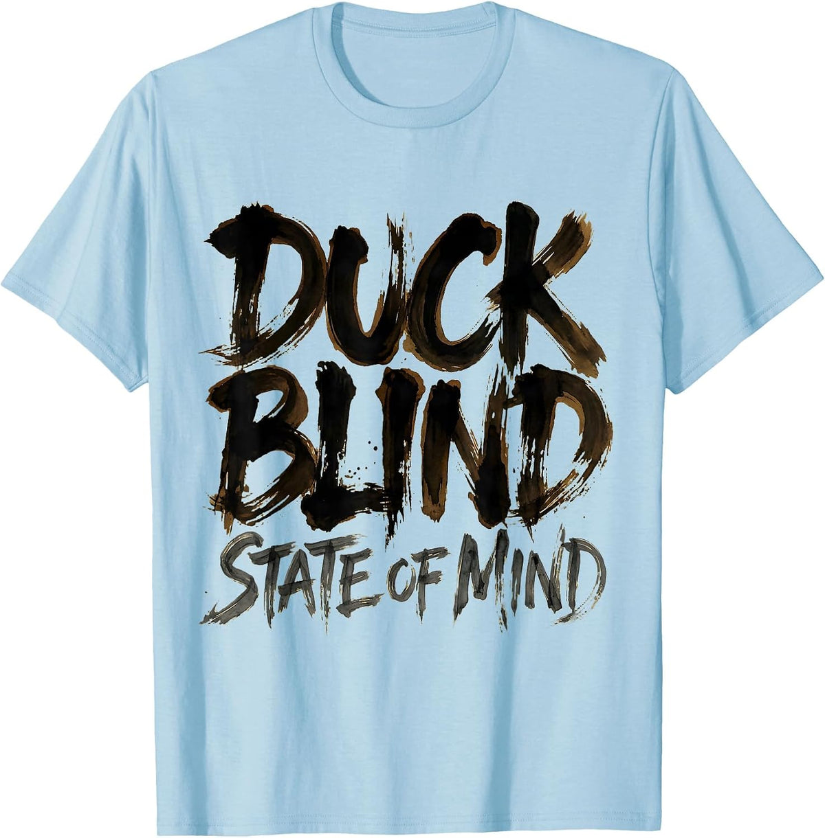 Men's Duck Blind State of Mind Camo Hunting Design T-Shirt - Baby Blue