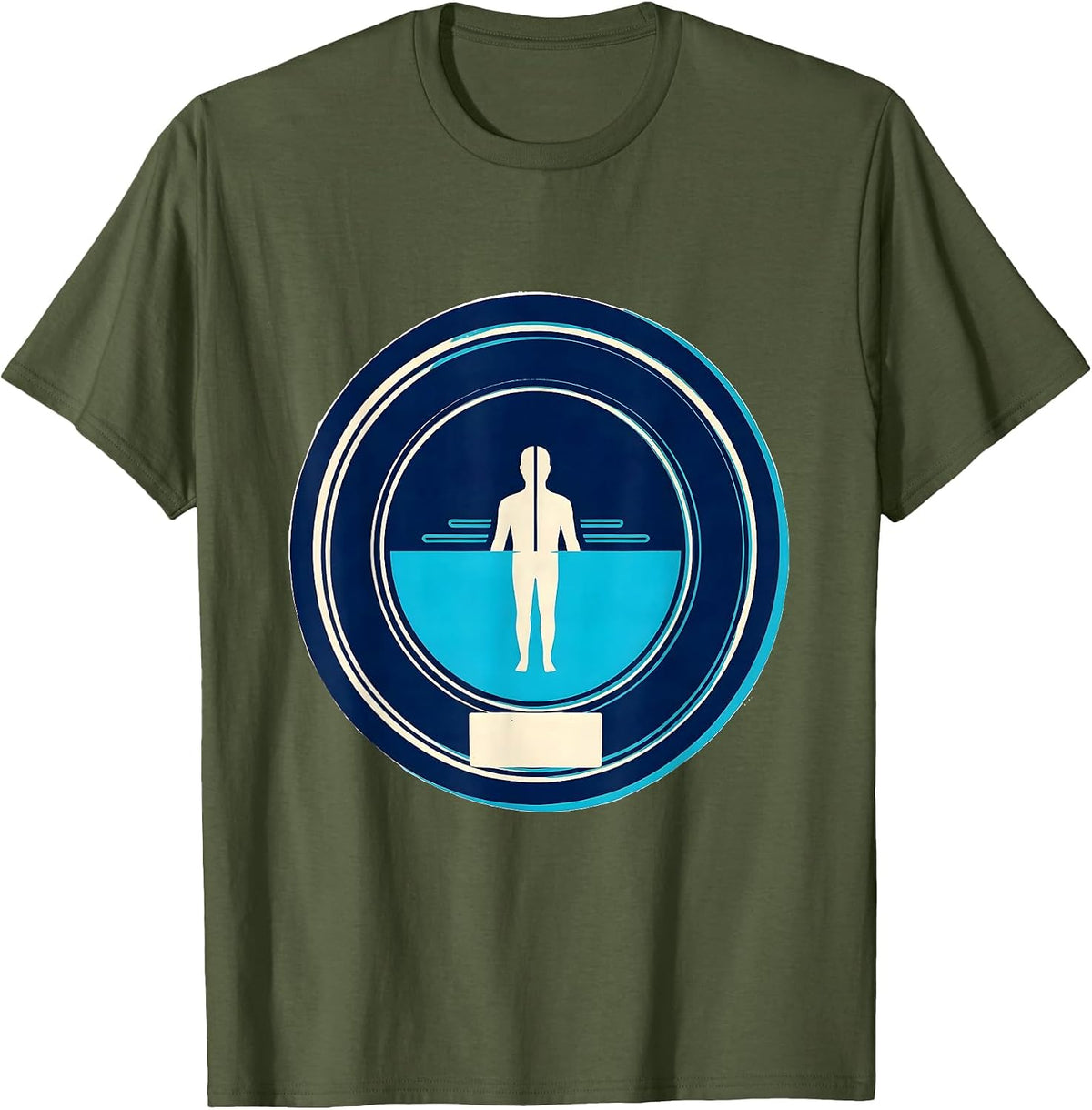 Stamp Seal Baptism Badge Christian Water Keepsake T-Shirt - Olive Green