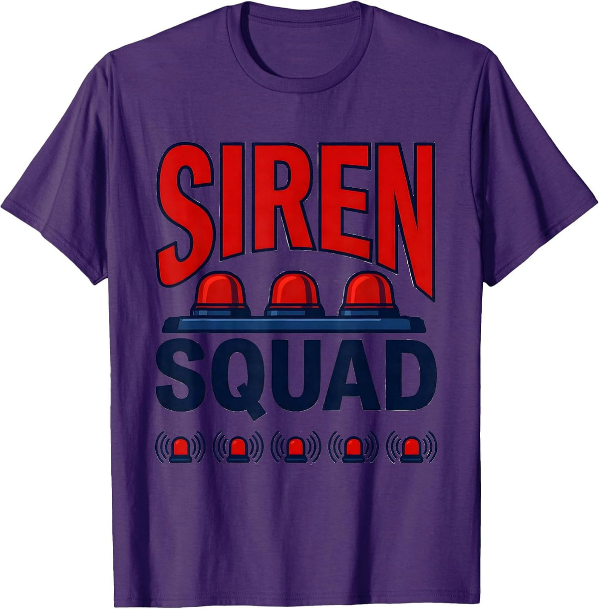 Men's Siren Squad Bold Paramedic EMT Crew Gift T-Shirt - Purple