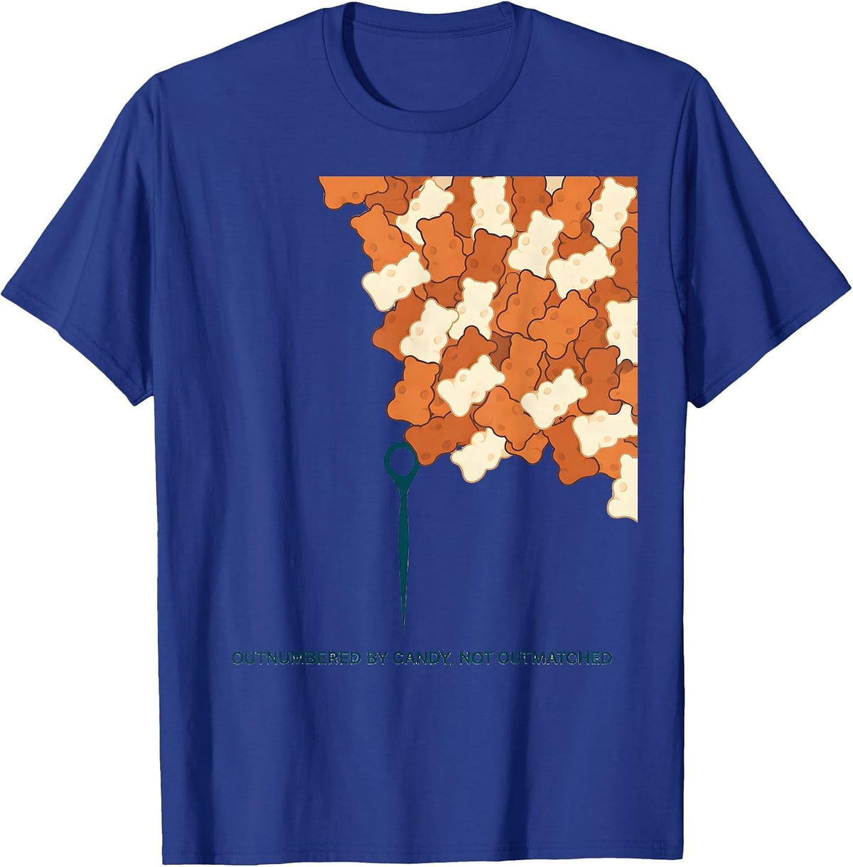 Men's Outnumbered By Candy Not Outmatched Dental Hygienist T-Shirt - Royal Blue