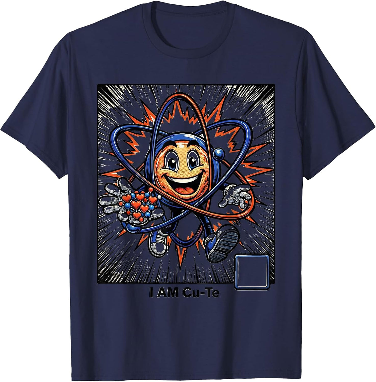 I Am Cu-Te Funny Chemistry Science Teacher Gift T-Shirt - Navy Blue