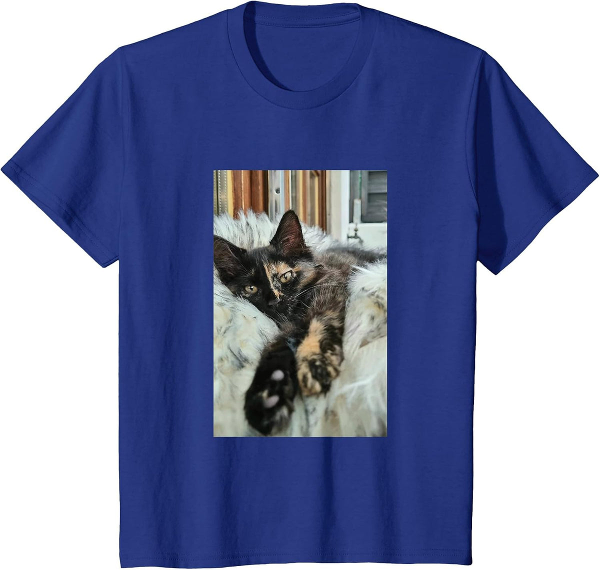 Cute Cat T-Shirt - Royal Blue