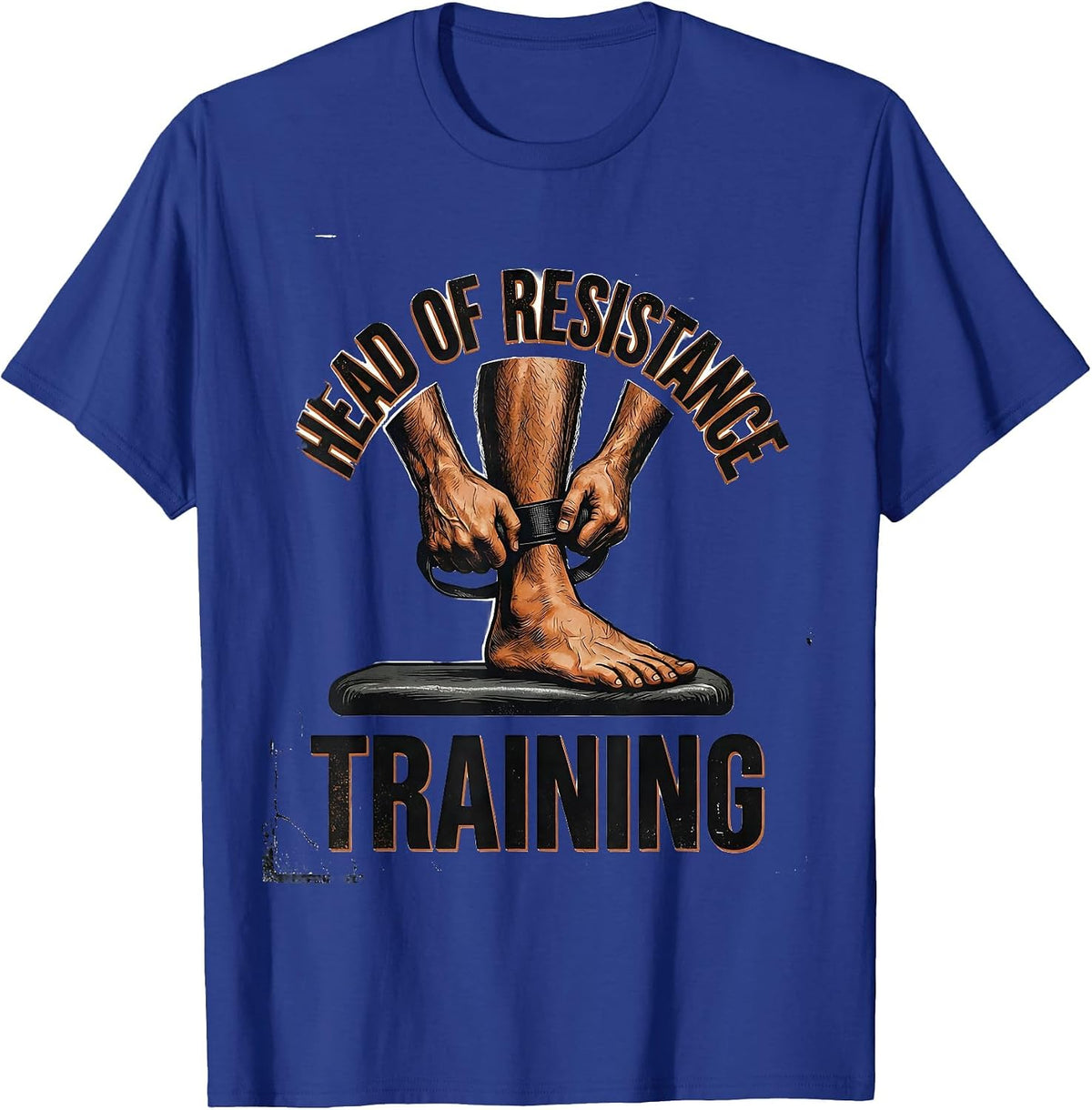 Men's Head Of Resistance Training Distressed Physical Therapist T-Shirt - Royal Blue