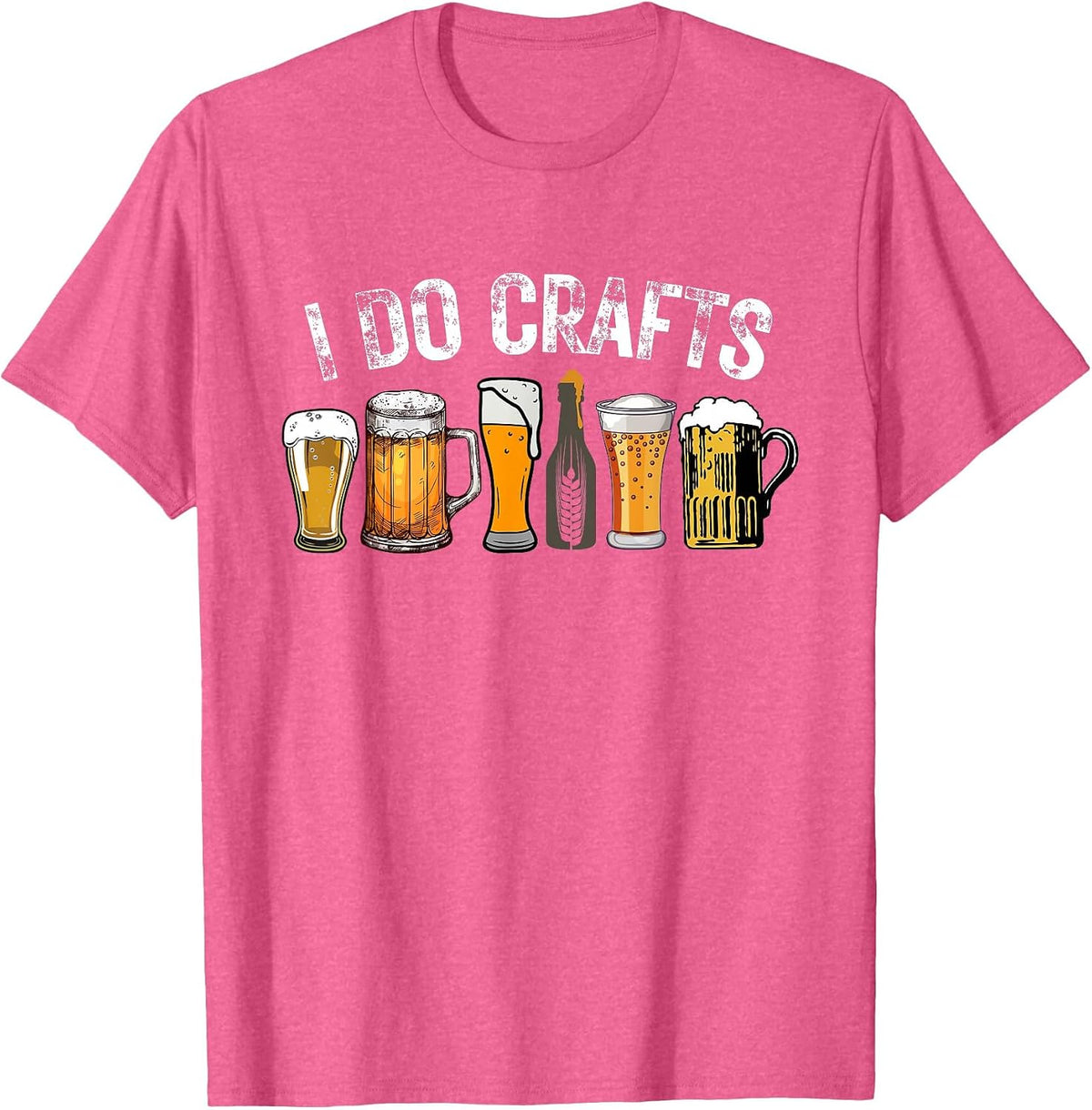 I Do Crafts Beer T-Shirt - Pink Heather
