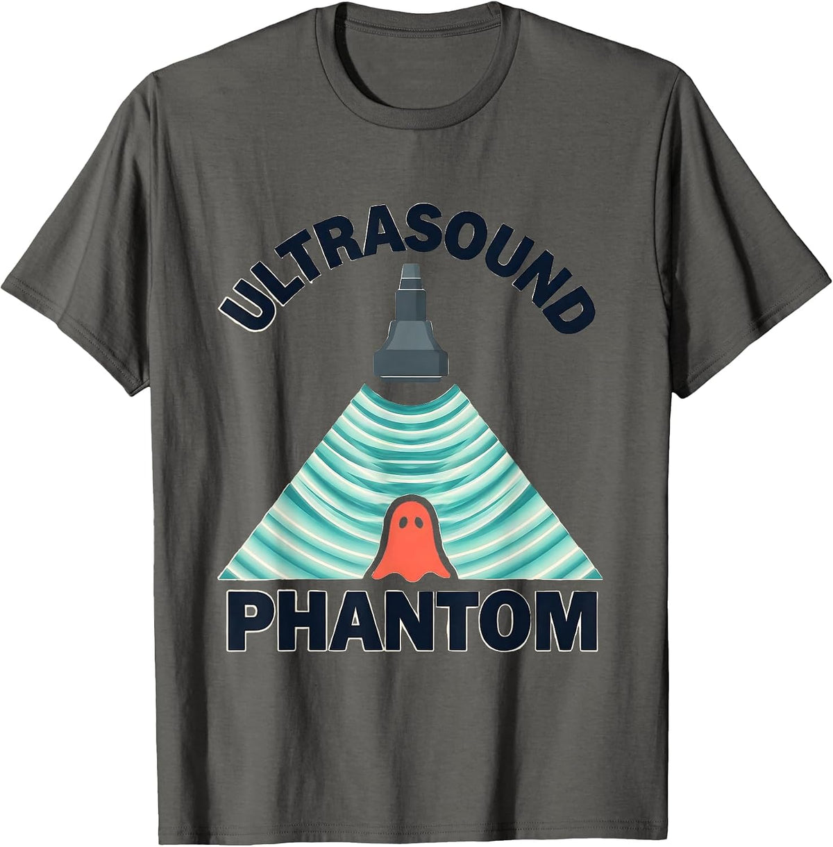 Men's Ultrasound Phantom Sonographer Halloween Radiology Tech T-Shirt - Asphalt Grey