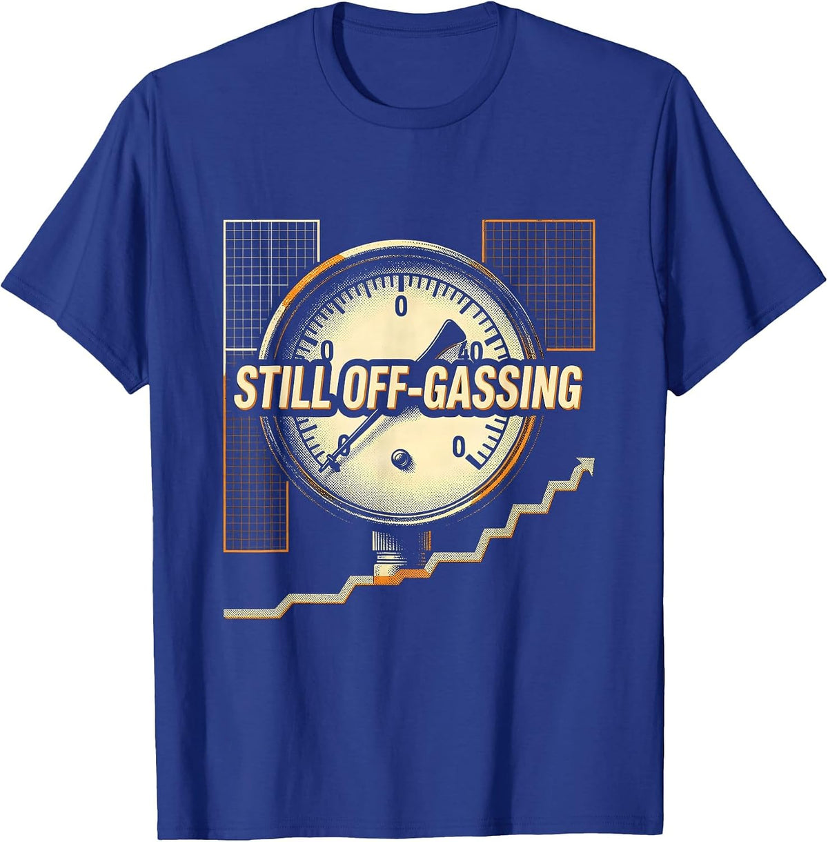 Men's Still Off-Gassing Funny Scuba Diving Diver Humor T-Shirt - Royal Blue