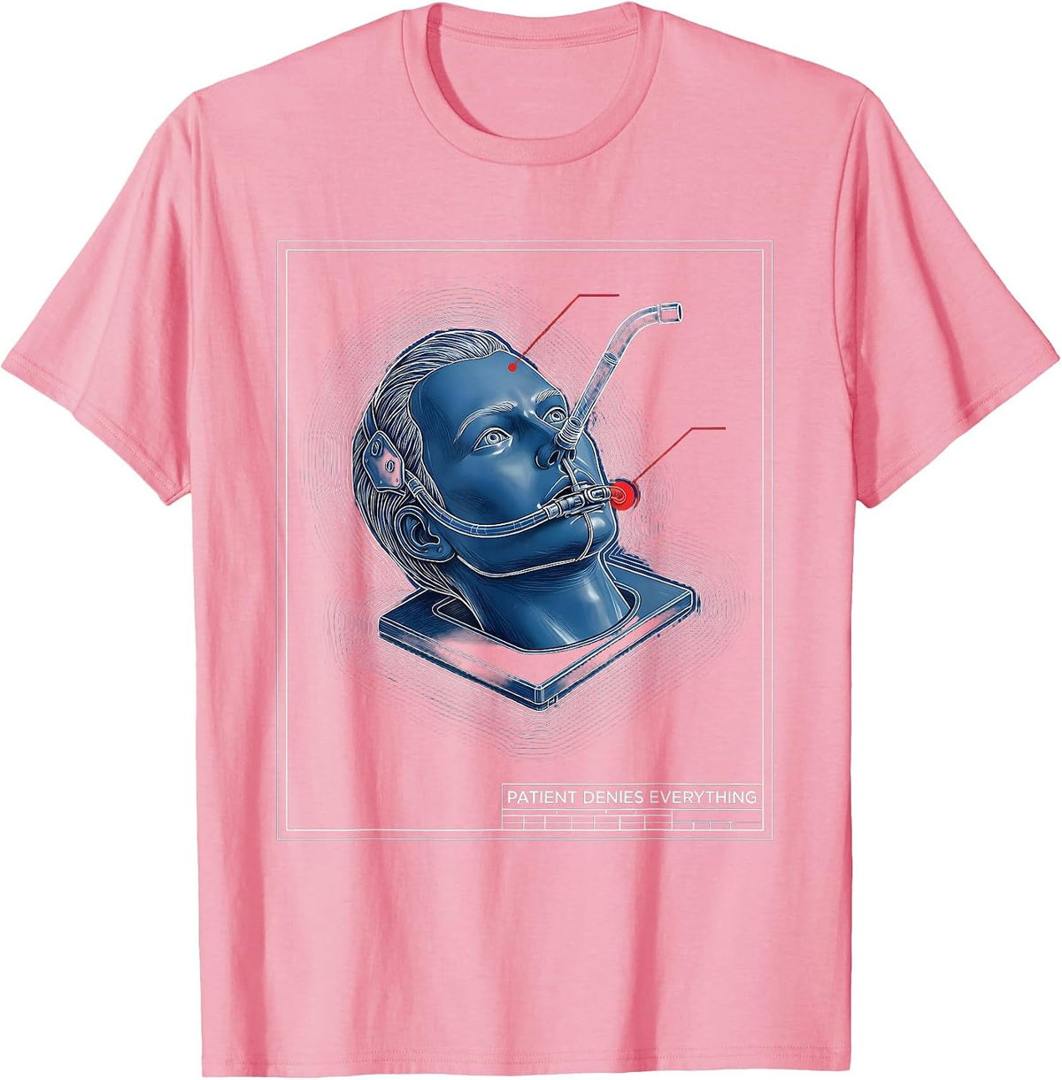 Patient Denies Everything Funny EMT Paramedic First T-Shirt - Pink